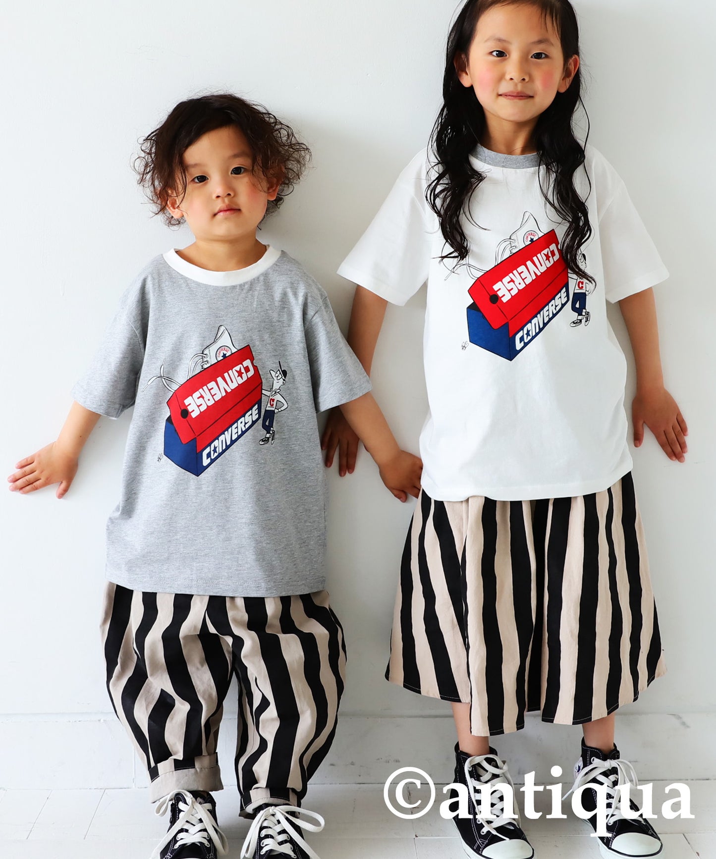 Converce logo print T-shirt Kids