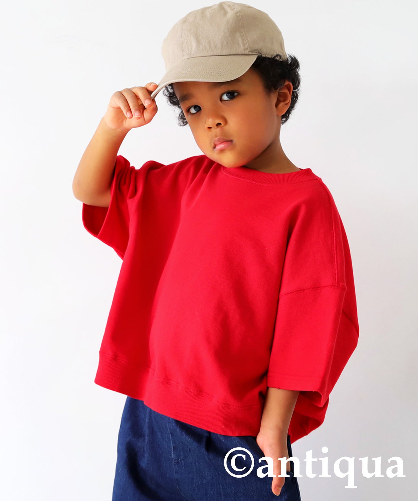 100%cotton short -sleeved pullover Kids