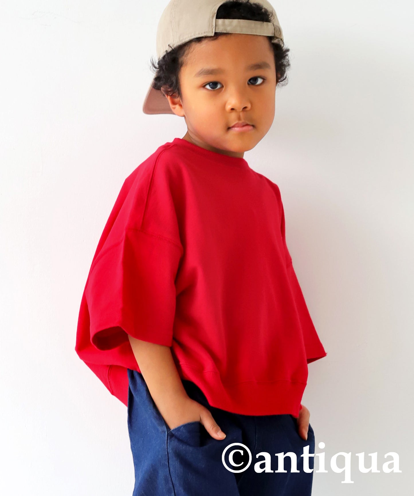 100%cotton short -sleeved pullover Kids