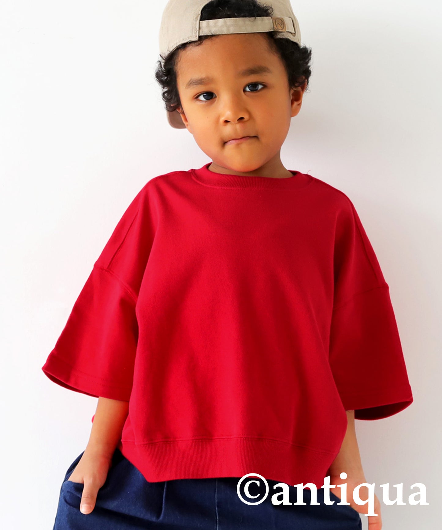 100%cotton short -sleeved pullover Kids