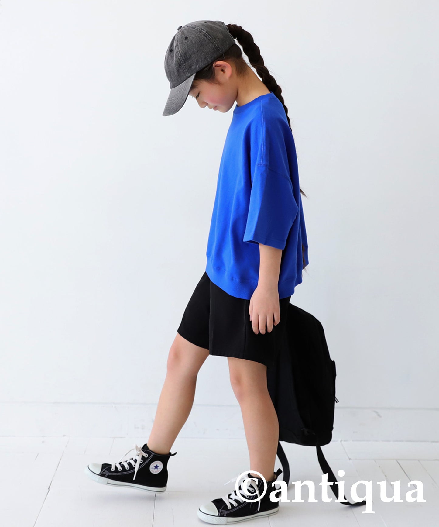 100%cotton short -sleeved pullover Kids