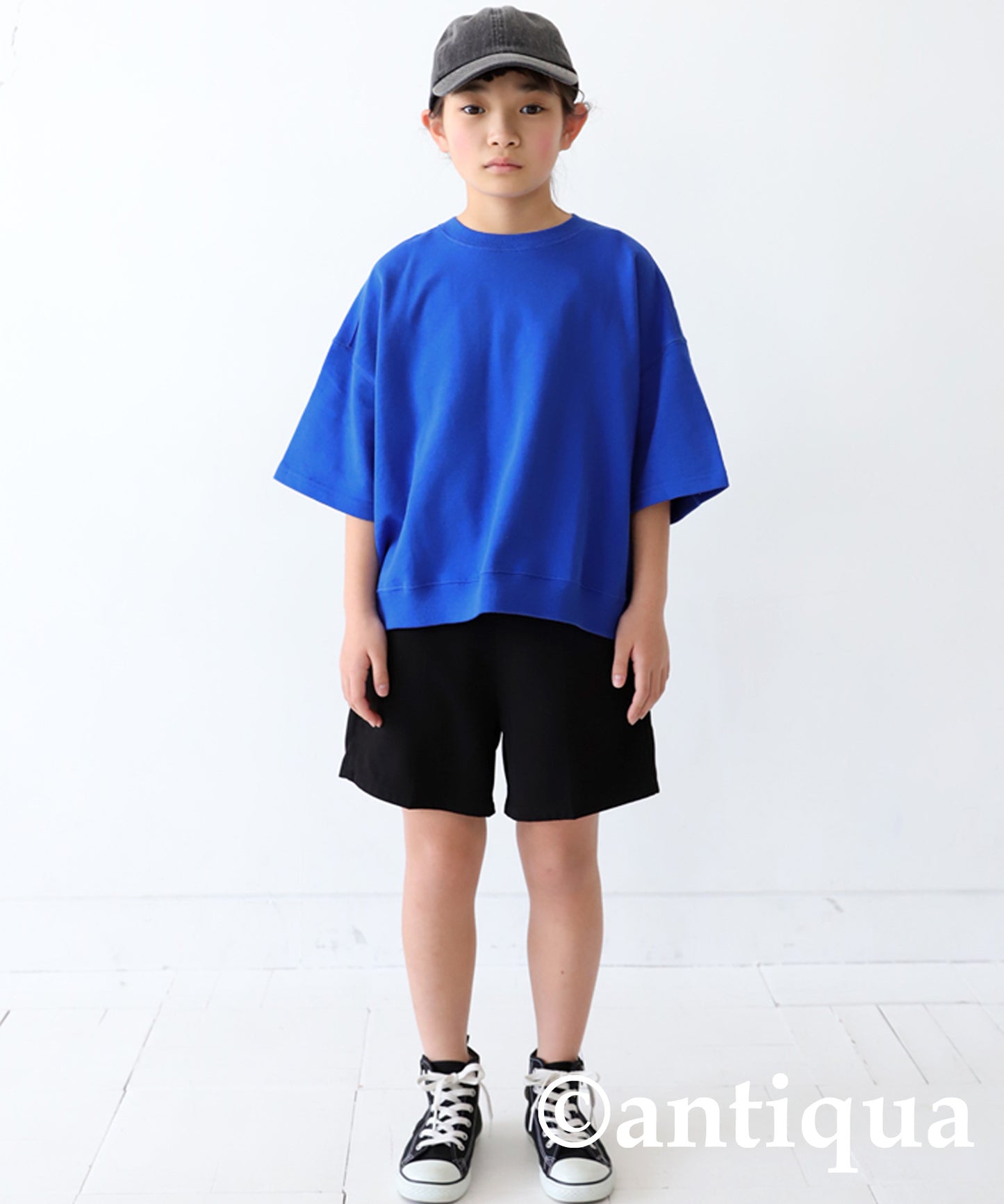 100%cotton short -sleeved pullover Kids