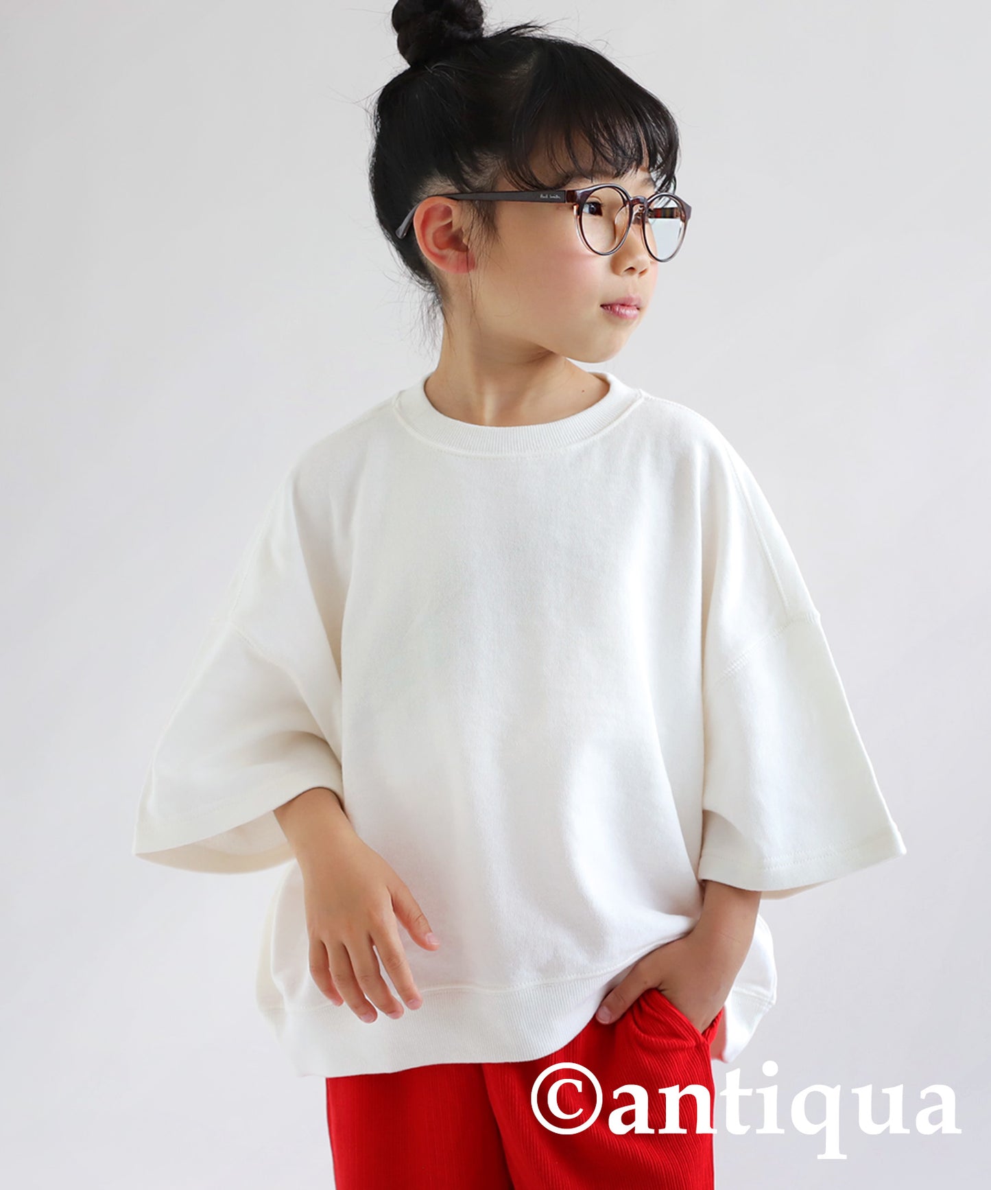 100%cotton short -sleeved pullover Kids