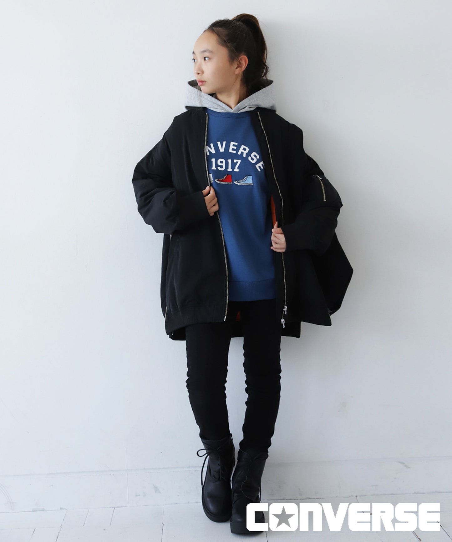 Layered Sweat Parker Kids