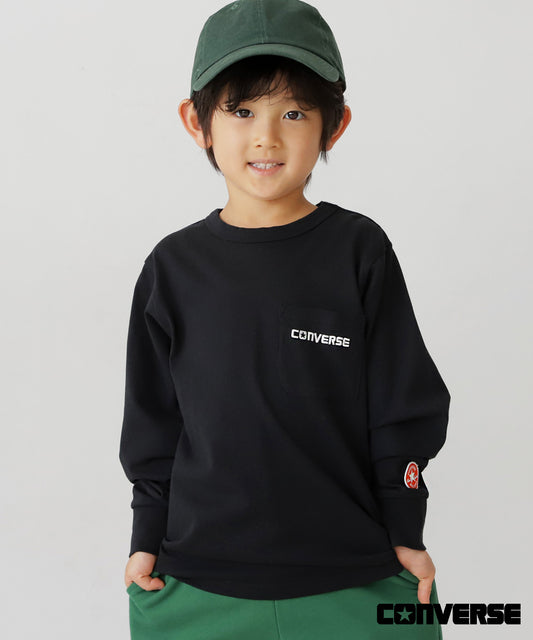 CONVERSE embroidery logo long T-shirt Kids