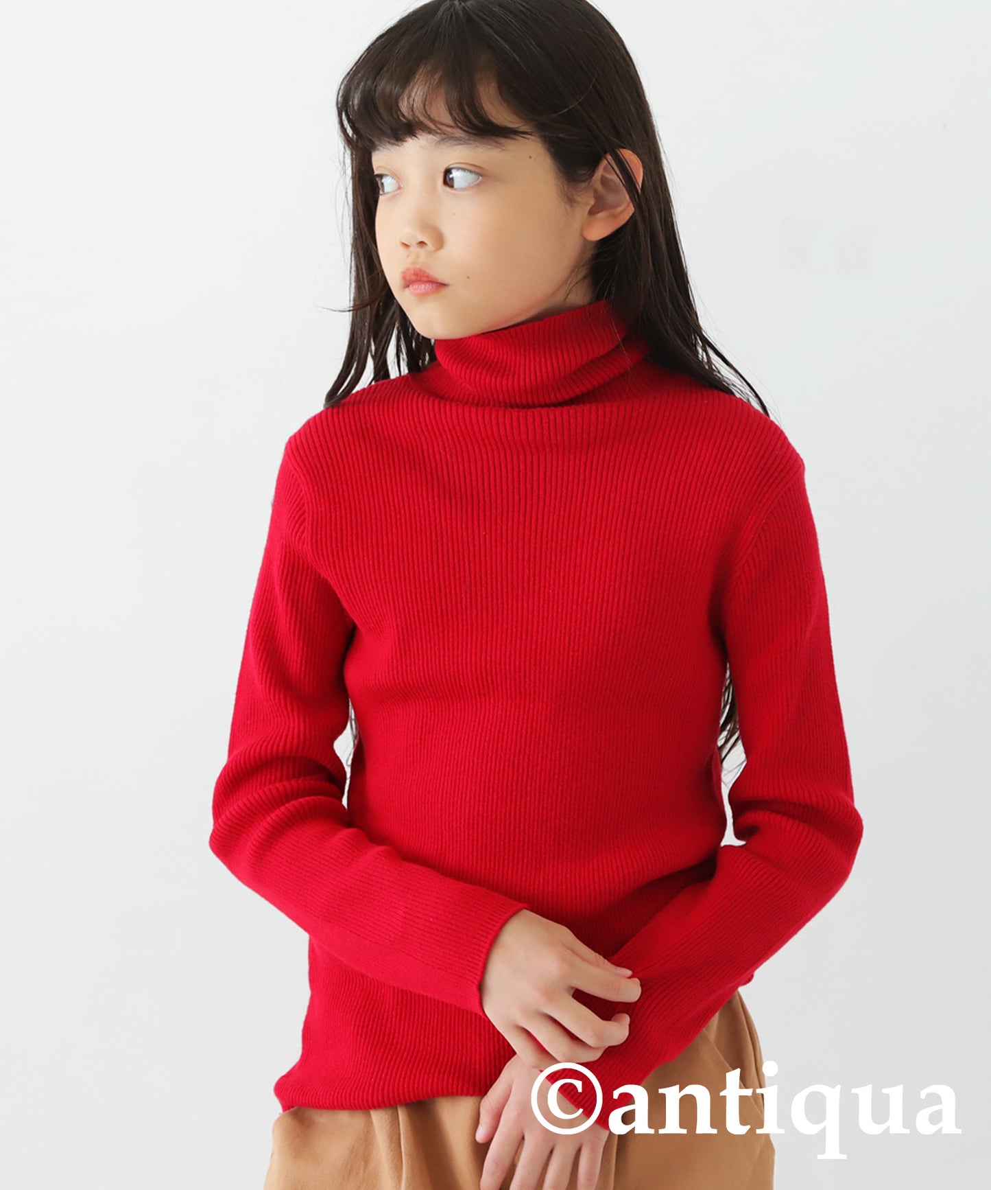 100%cotton Turtleneck Knit Kids