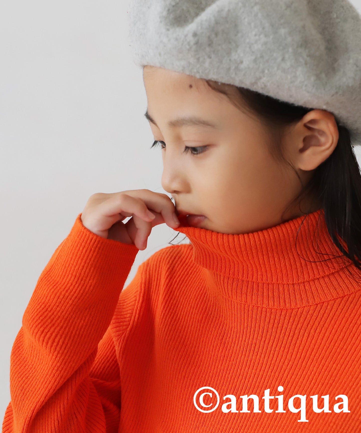 100%cotton Turtleneck Knit Kids