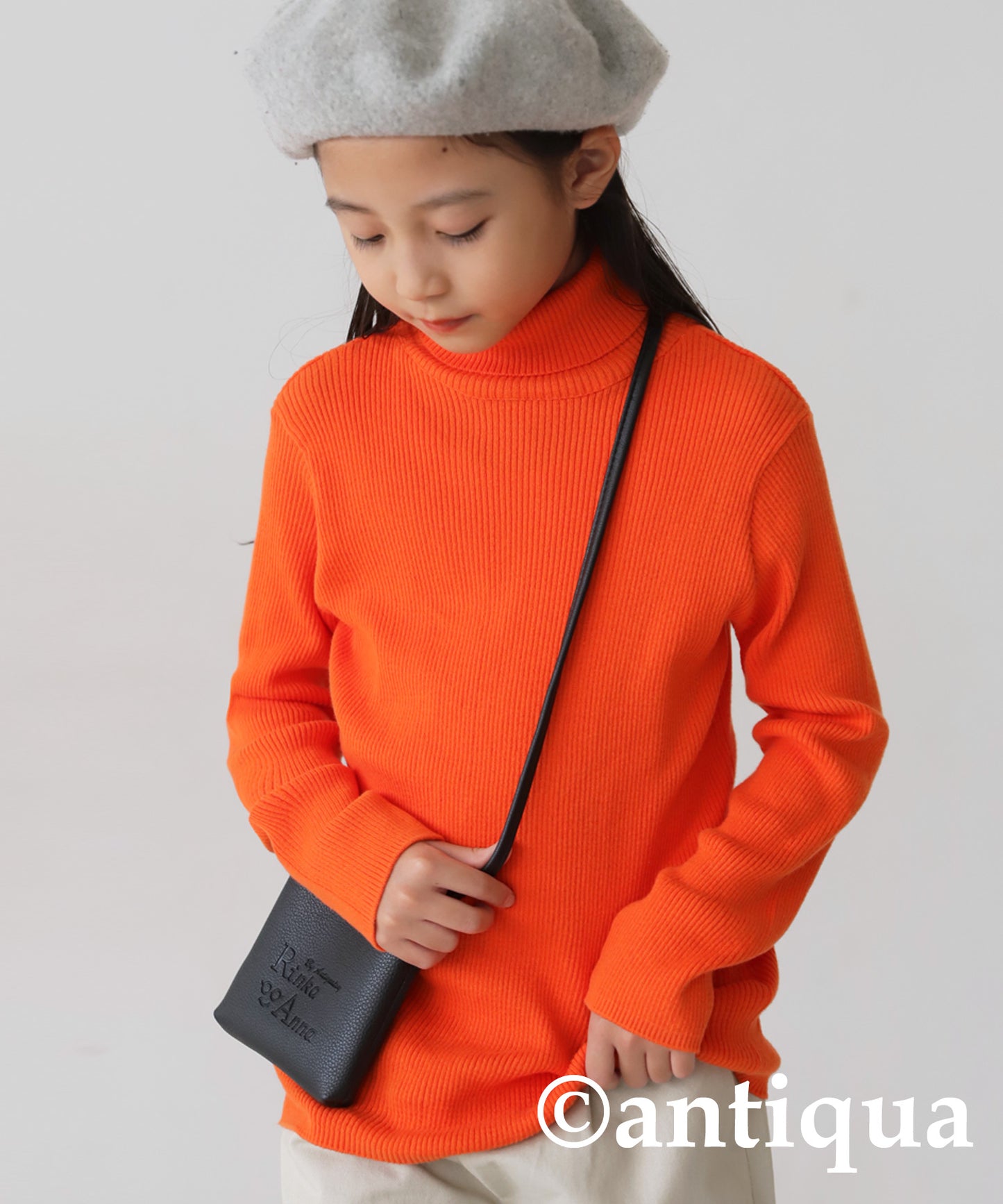 100%cotton Turtleneck Knit Kids