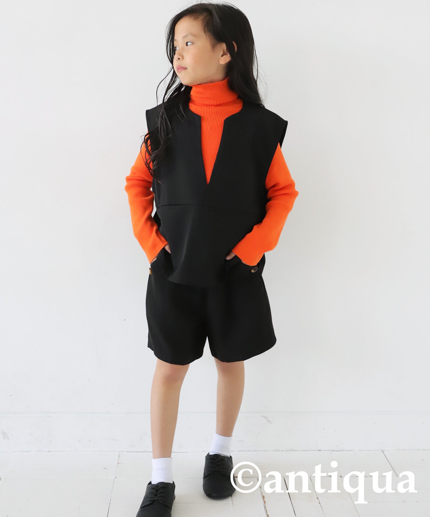 100%cotton Turtleneck Knit Kids