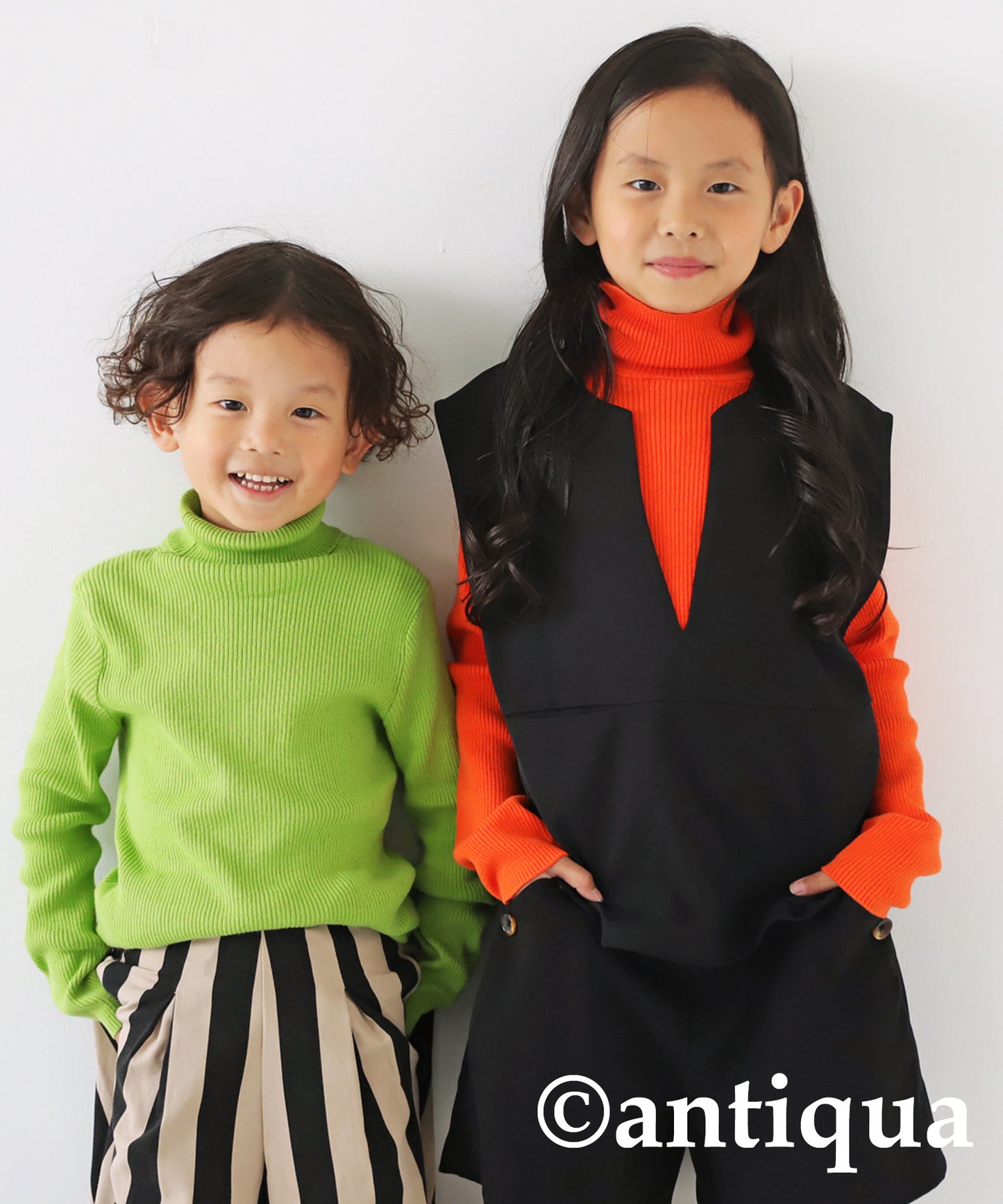 100%cotton Turtleneck Knit Kids