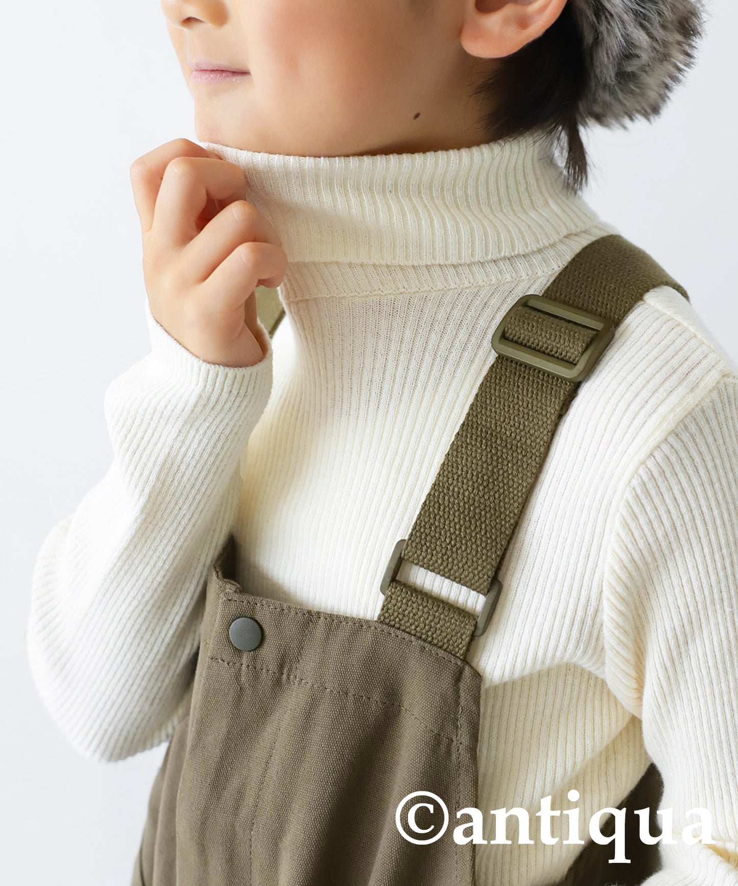 100%cotton Turtleneck Knit Kids