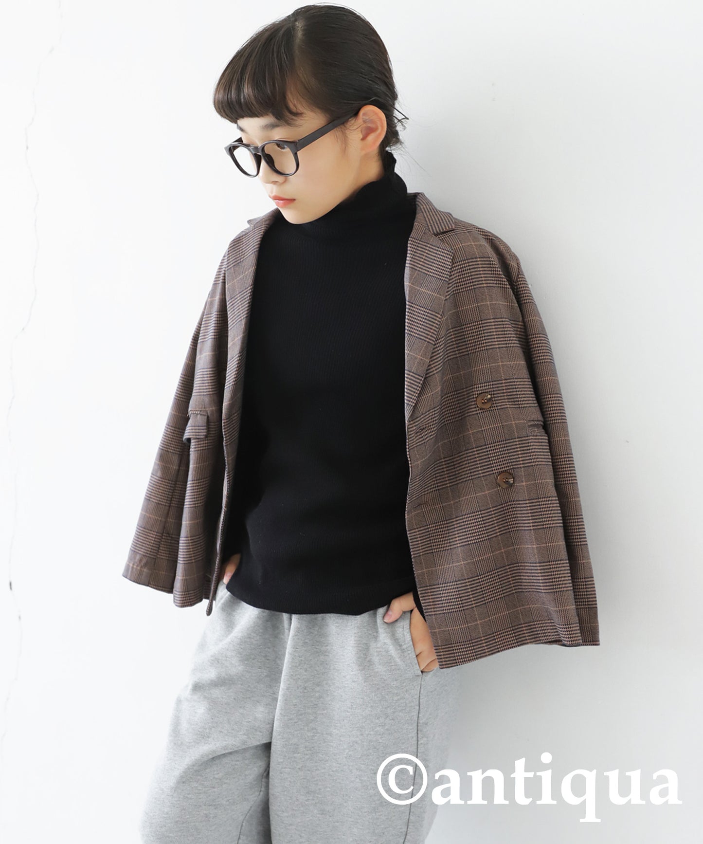 100%cotton Turtleneck Knit Kids