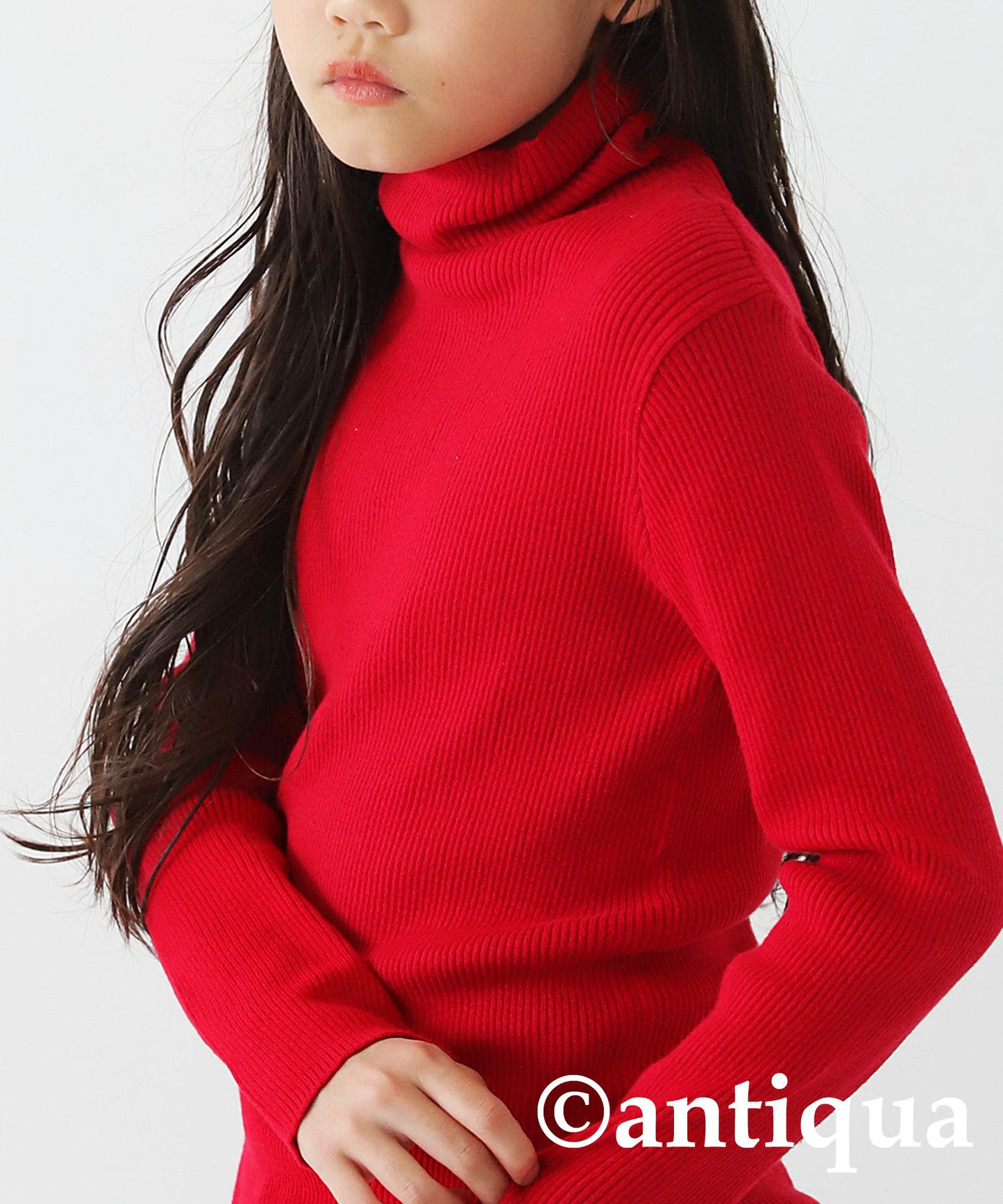 100%cotton Turtleneck Knit Kids