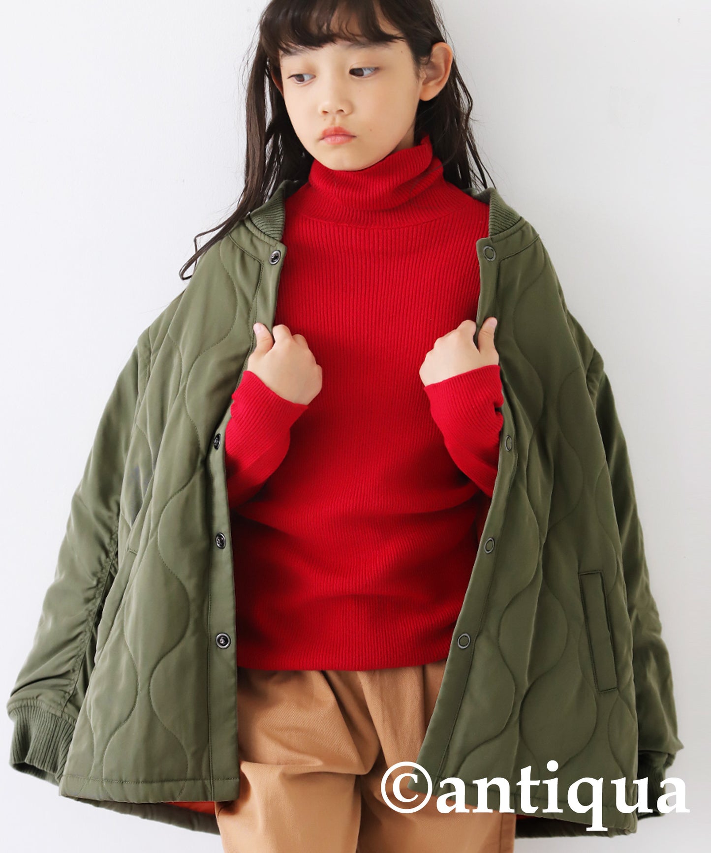 100%cotton Turtleneck Knit Kids