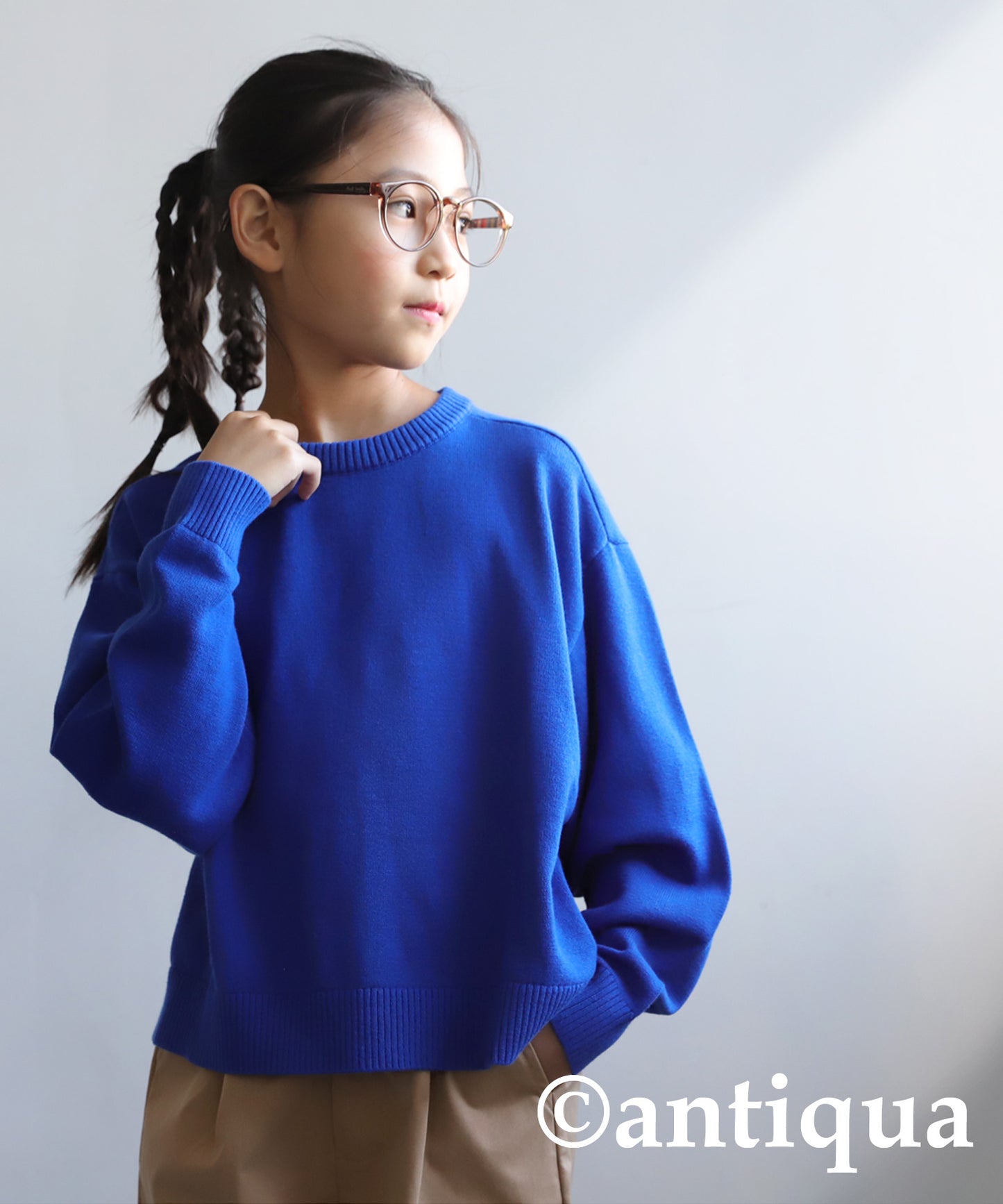 100%cotton Crew neck Knit Kids