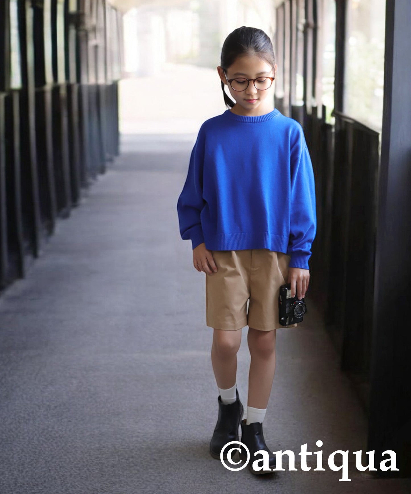 100%cotton Crew neck Knit Kids