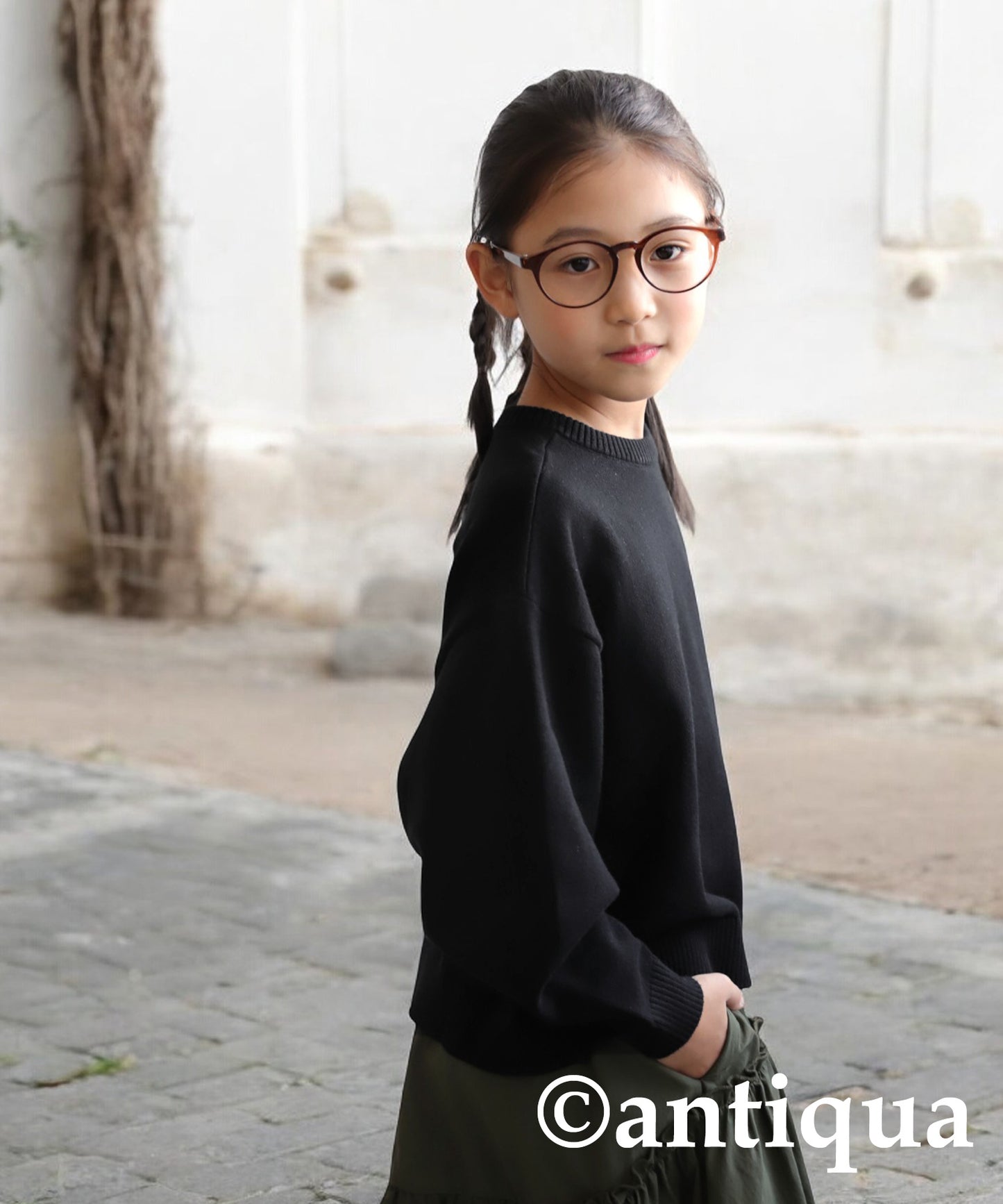 100%cotton Crew neck Knit Kids