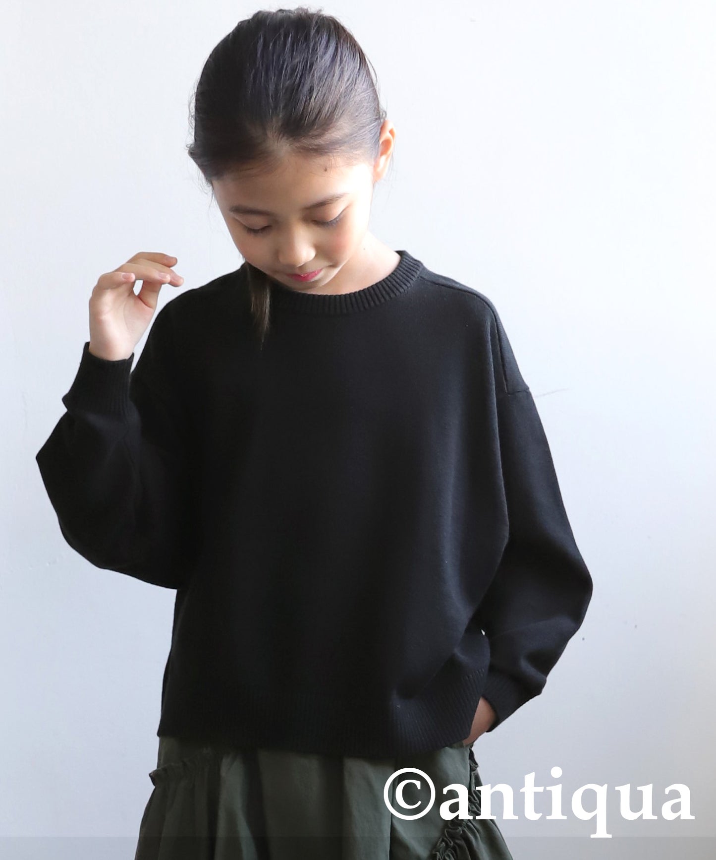 100%cotton Crew neck Knit Kids