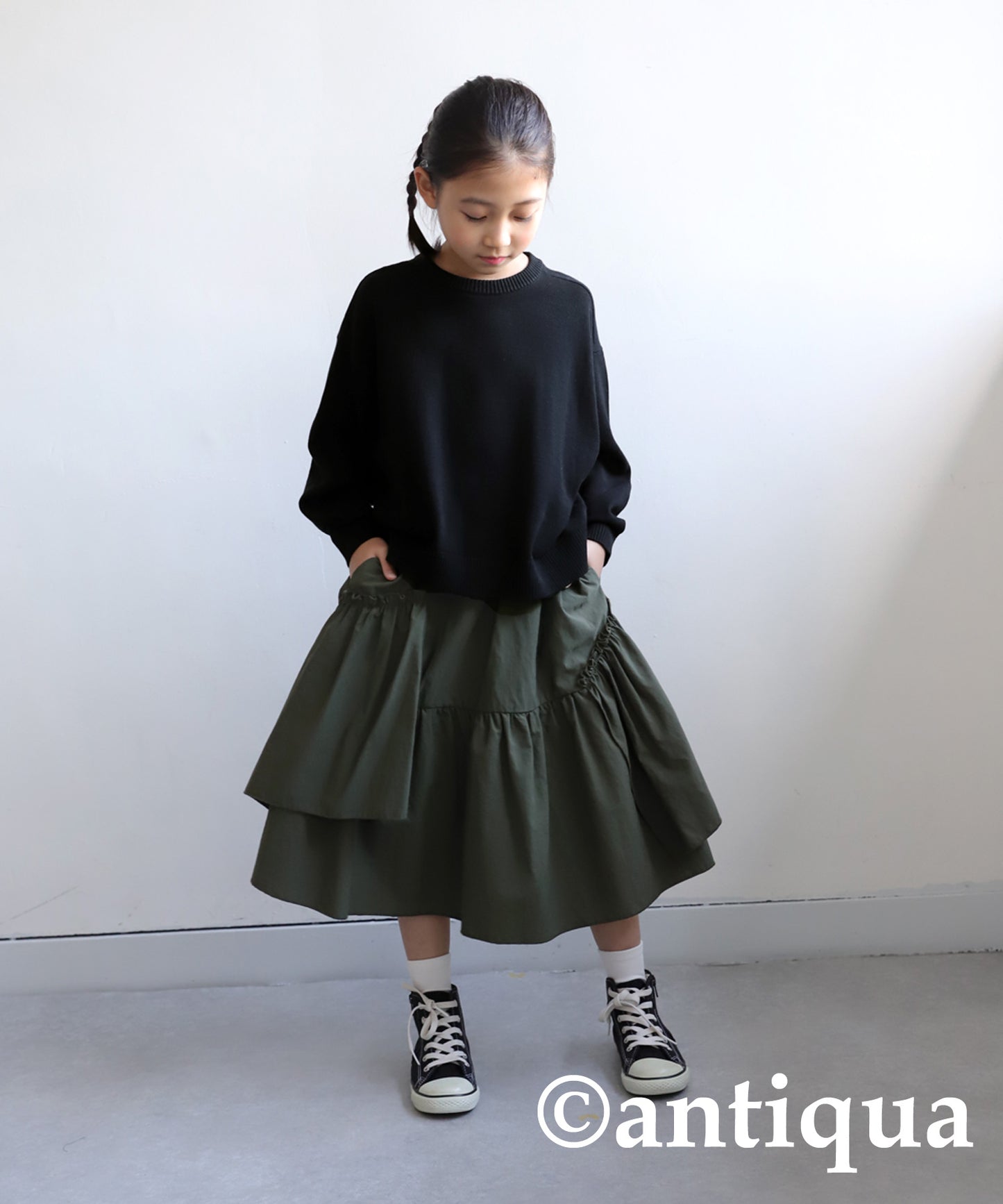 100%cotton Crew neck Knit Kids