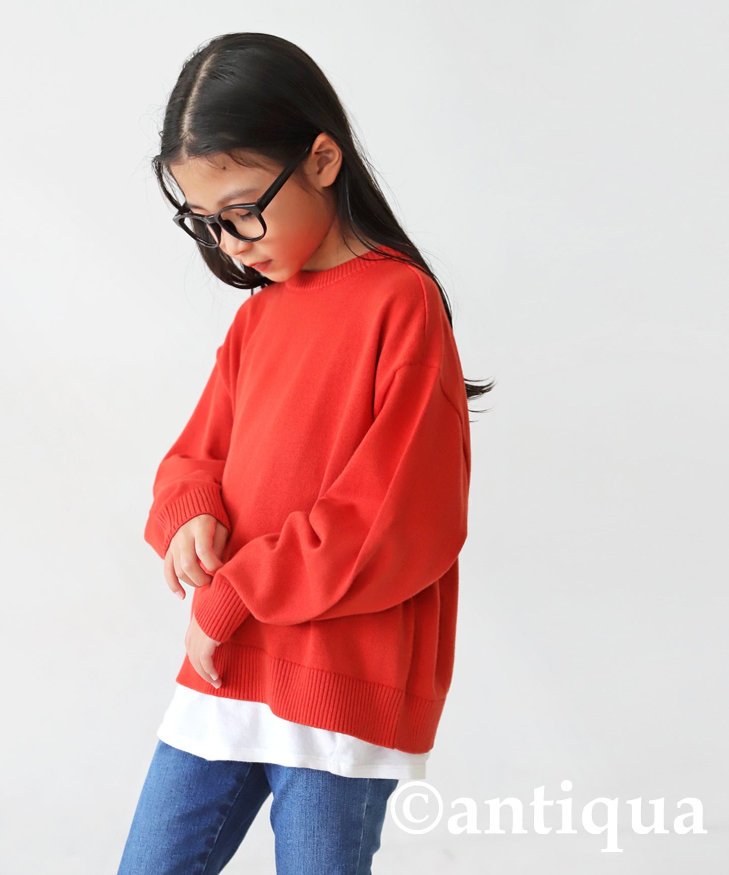 100%cotton Crew neck Knit Kids