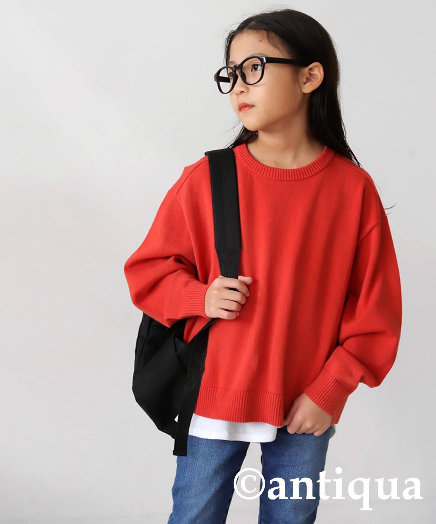 100%cotton Crew neck Knit Kids