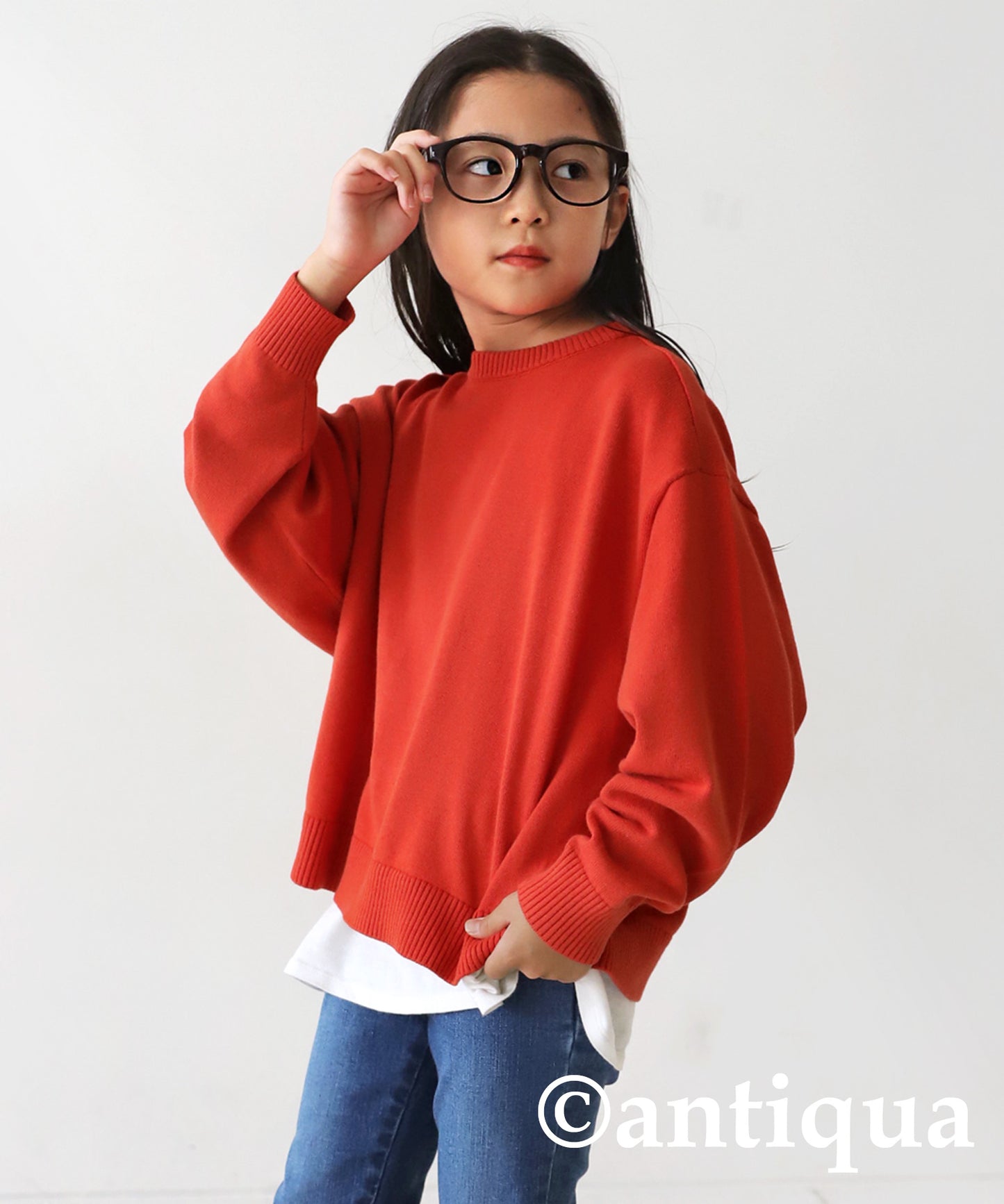 100%cotton Crew neck Knit Kids