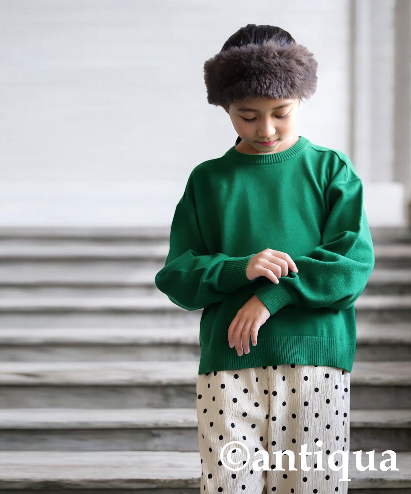 100%cotton Crew neck Knit Kids