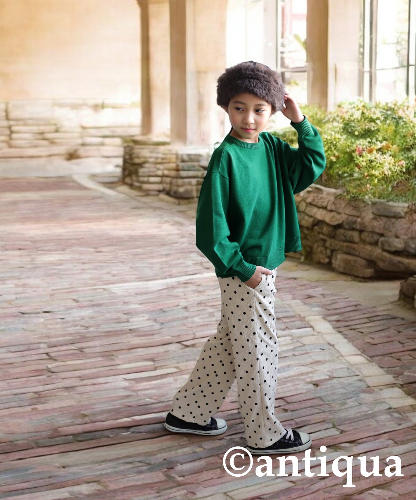 100%cotton Crew neck Knit Kids