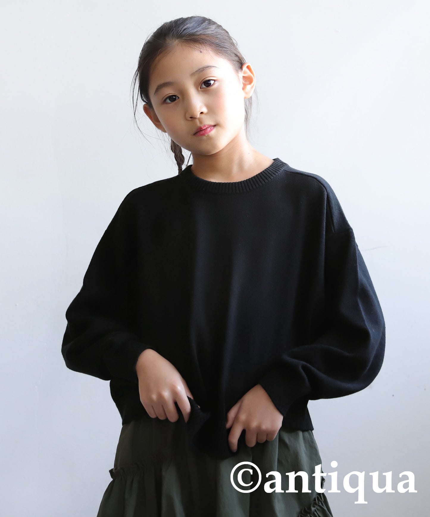 100%cotton Crew neck Knit Kids