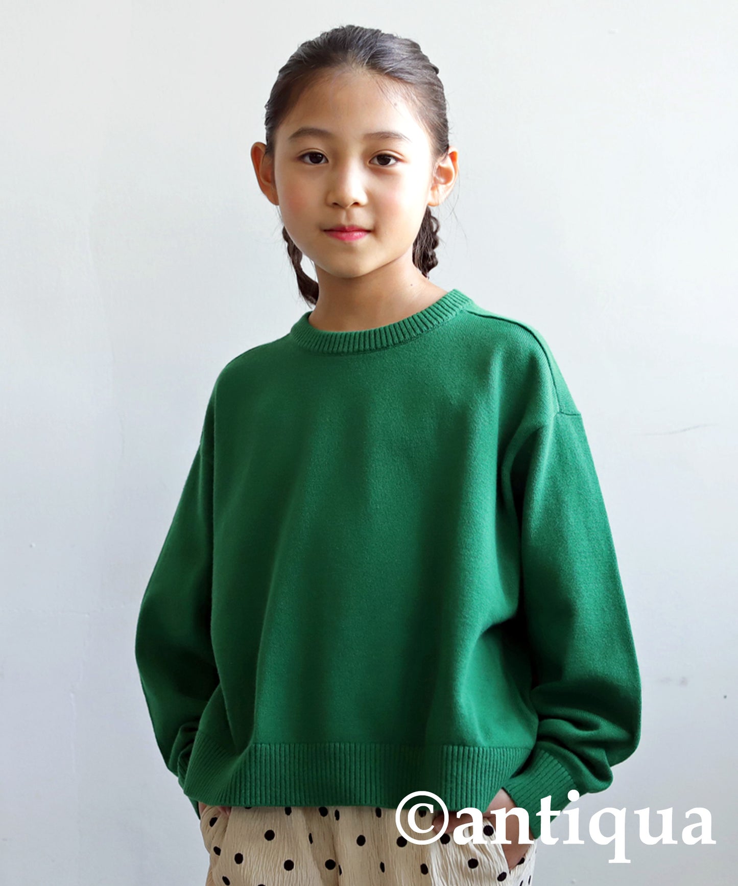 100%cotton Crew neck Knit Kids