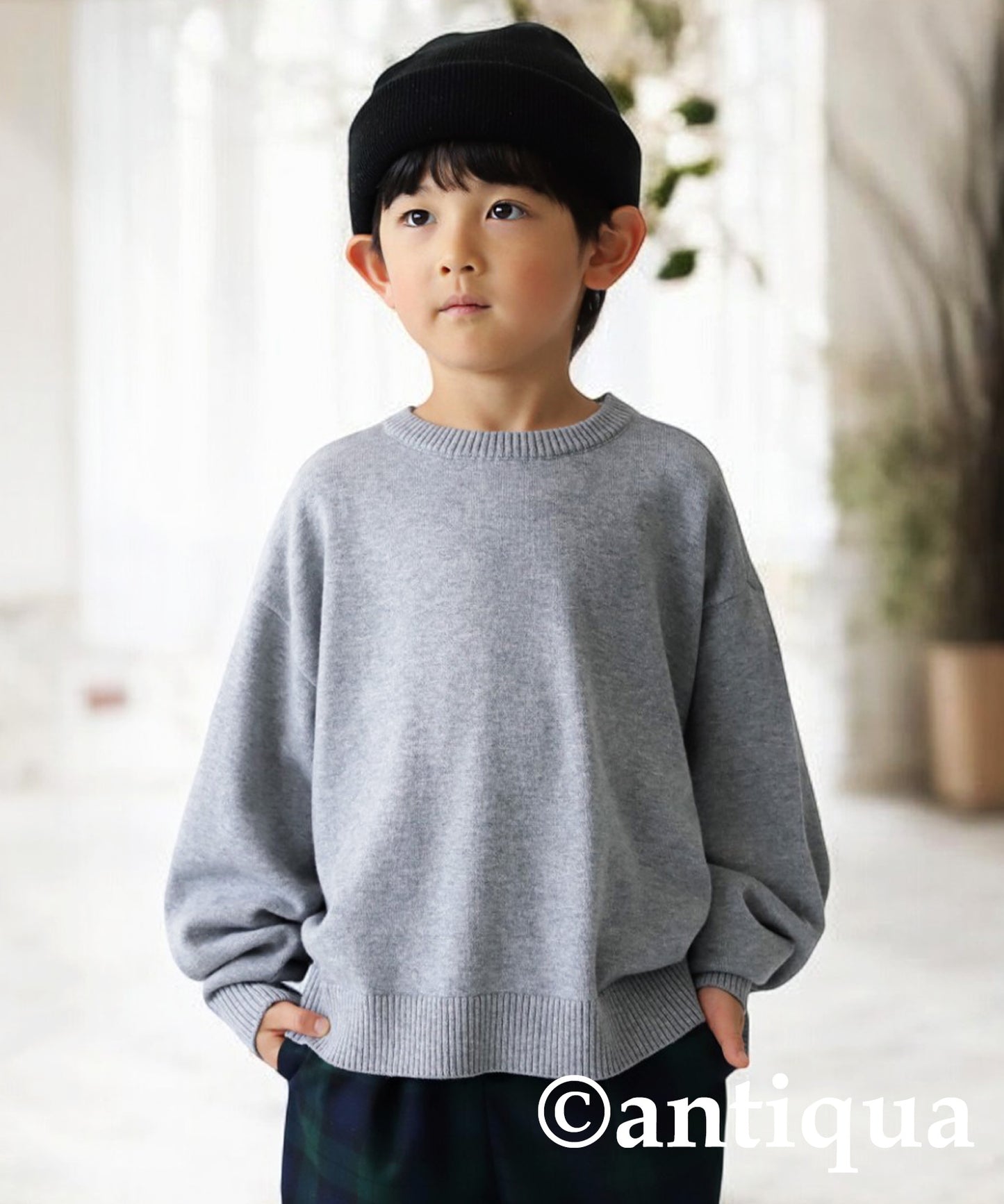 100%cotton Crew neck Knit Kids