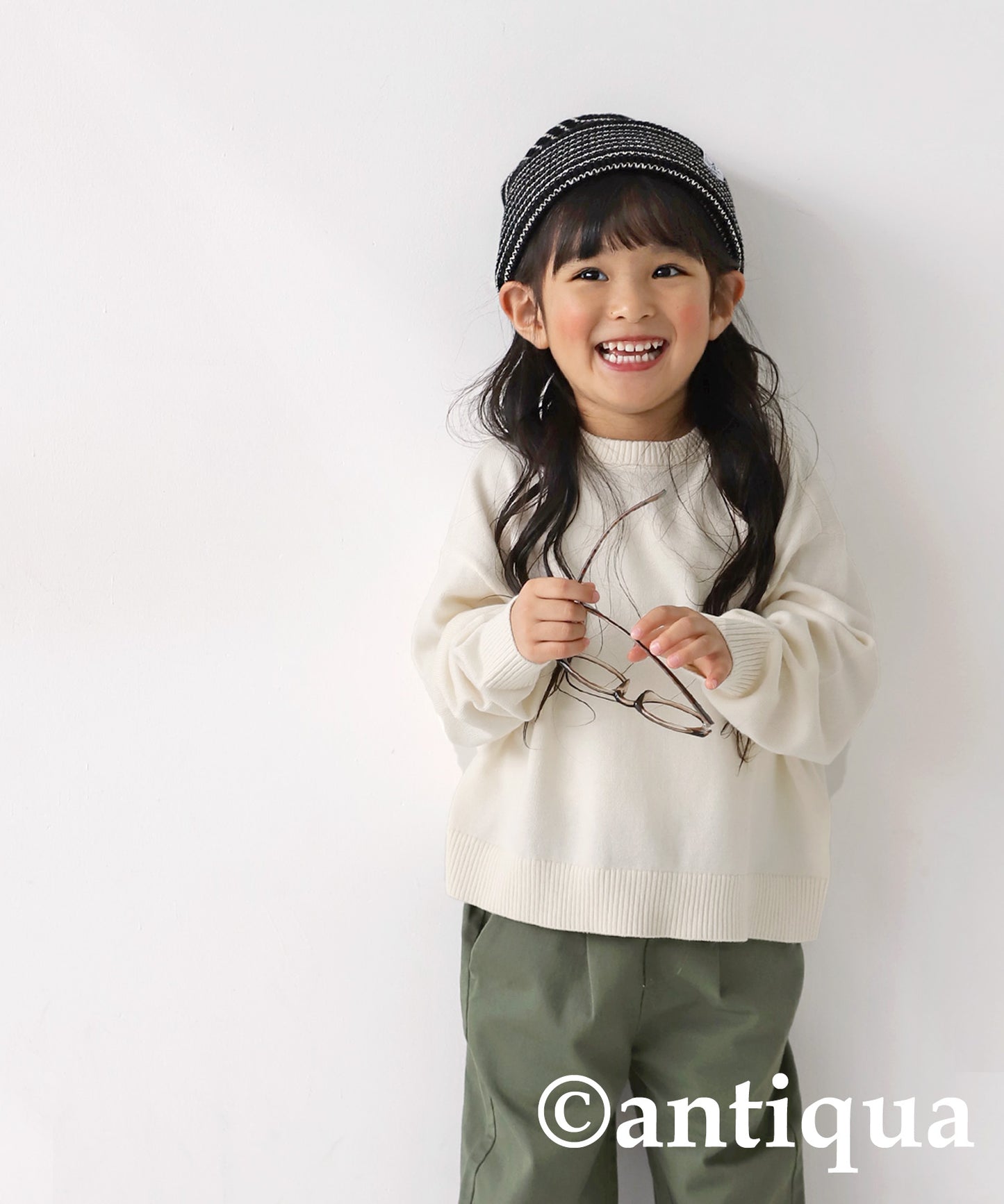 100%cotton Crew neck Knit Kids