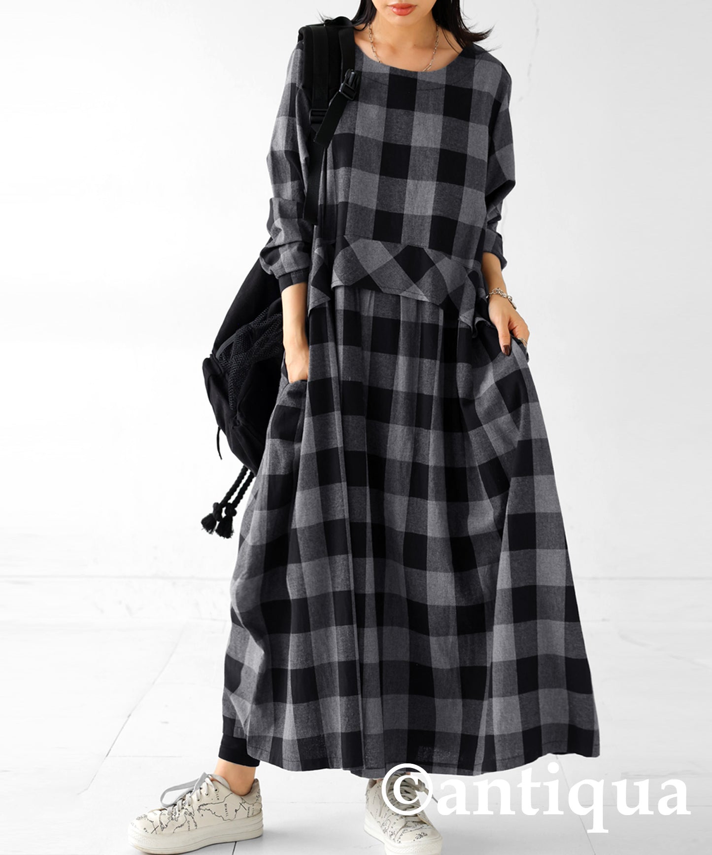 Checkd pattern dress Ladies