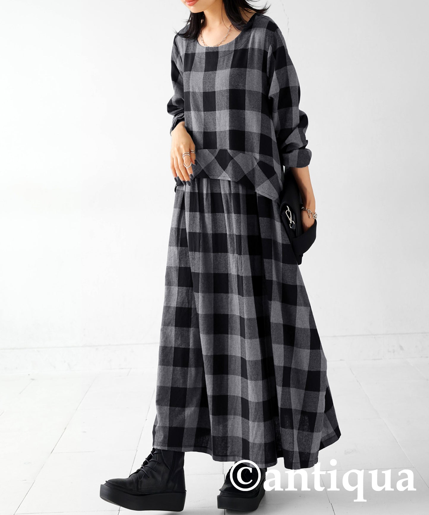 Checkd pattern dress Ladies