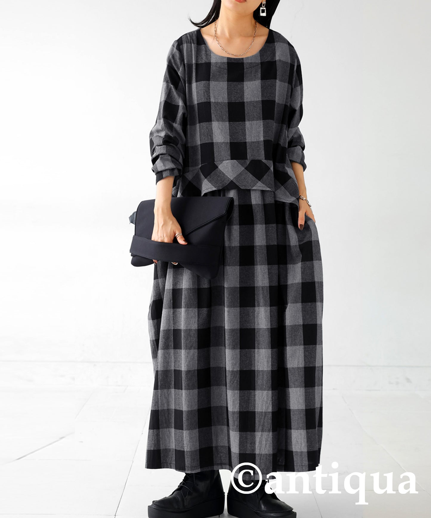 Checkd pattern dress Ladies