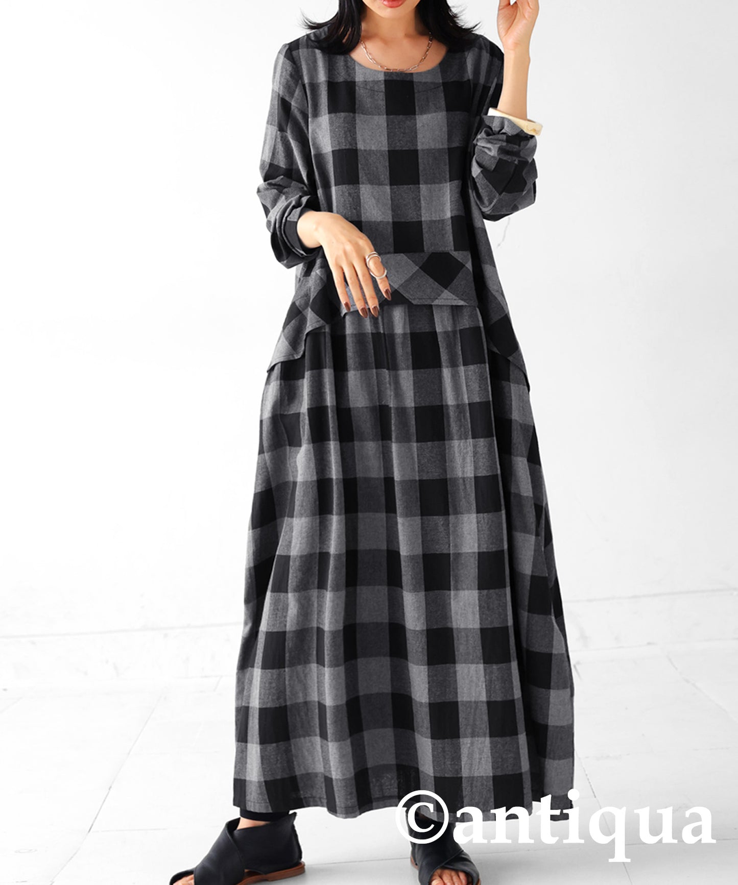 Checkd pattern dress Ladies