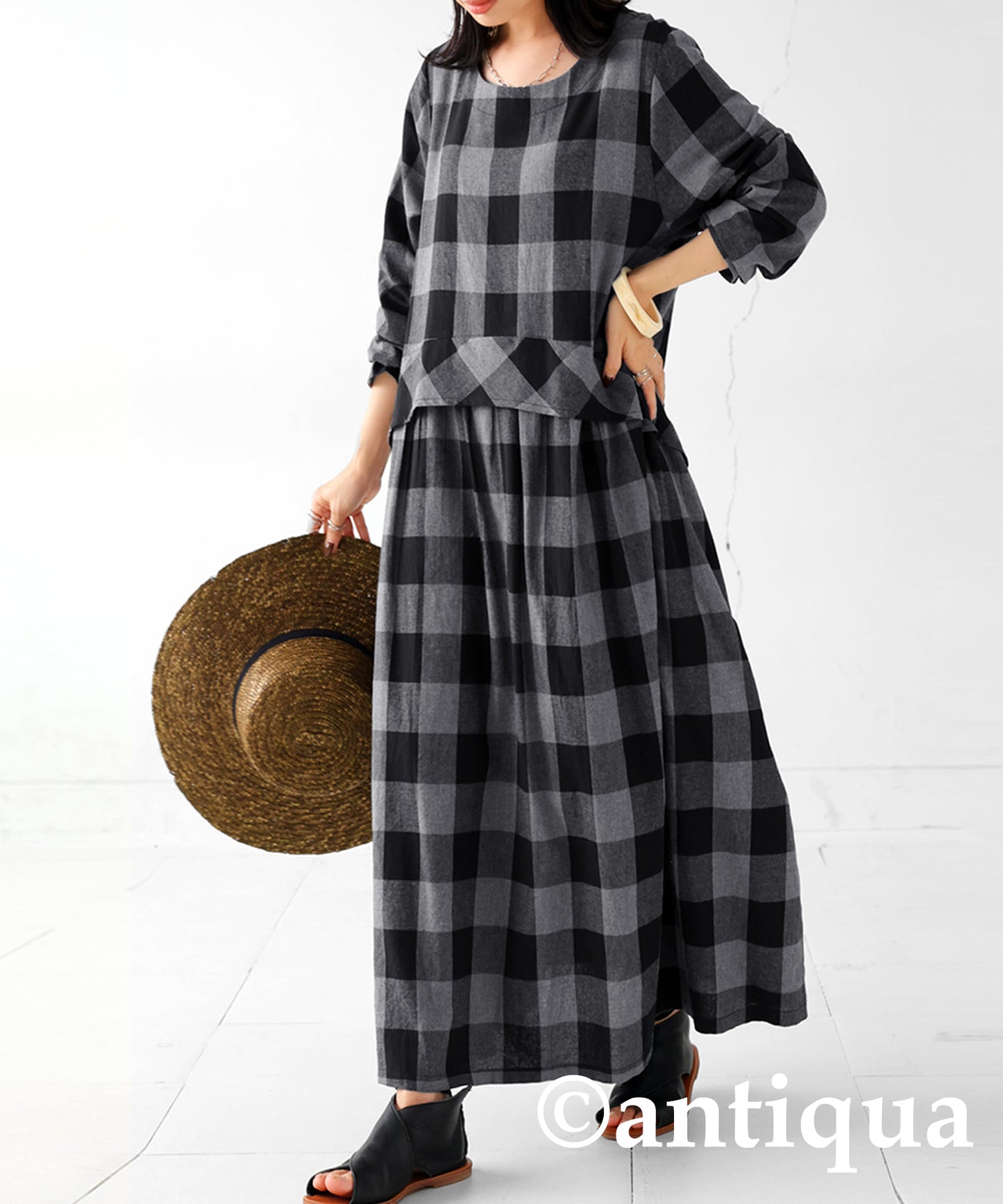 Checkd pattern dress Ladies