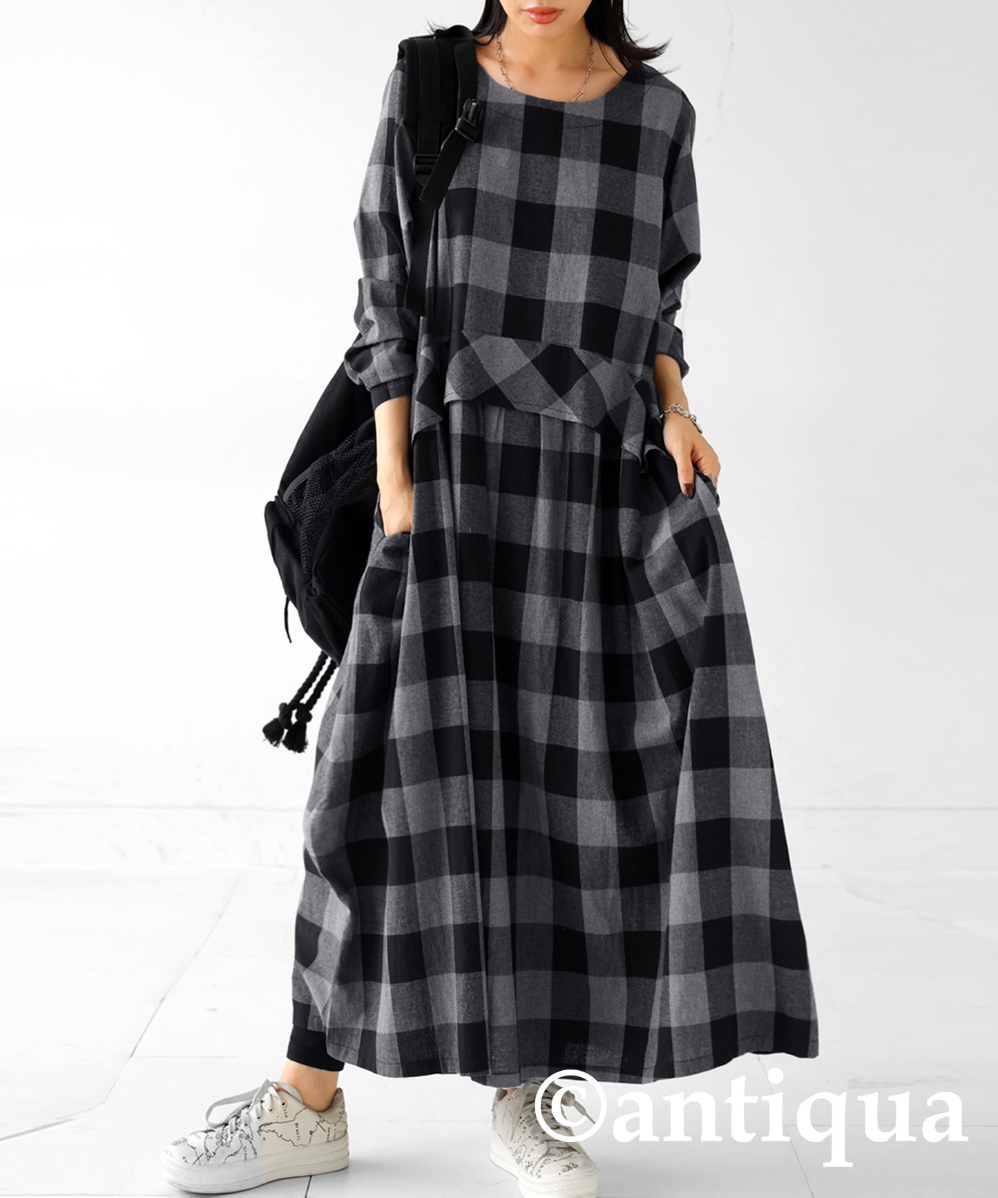 Checkd pattern dress Ladies