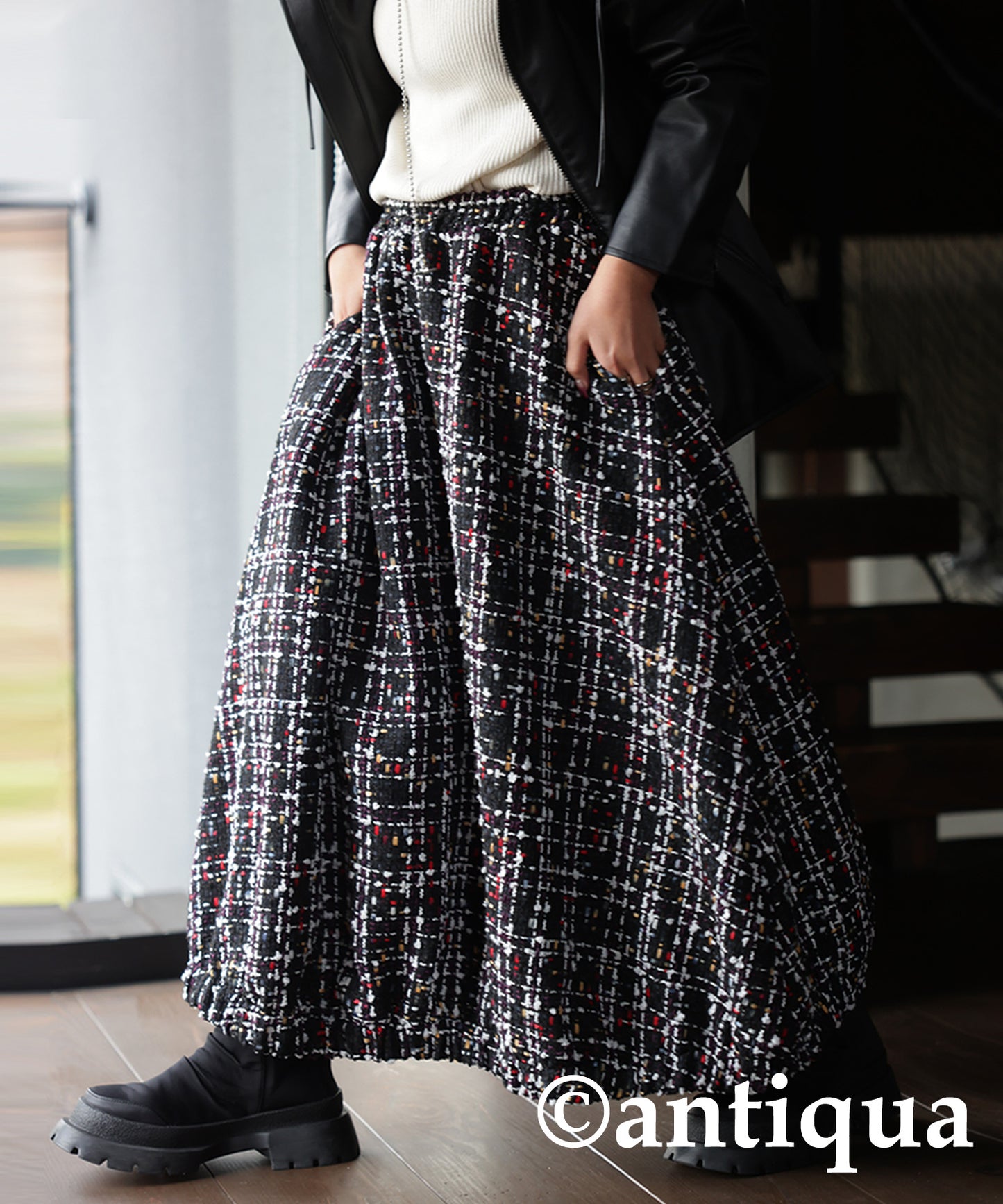 Baloon Tweed Skirt Ladies