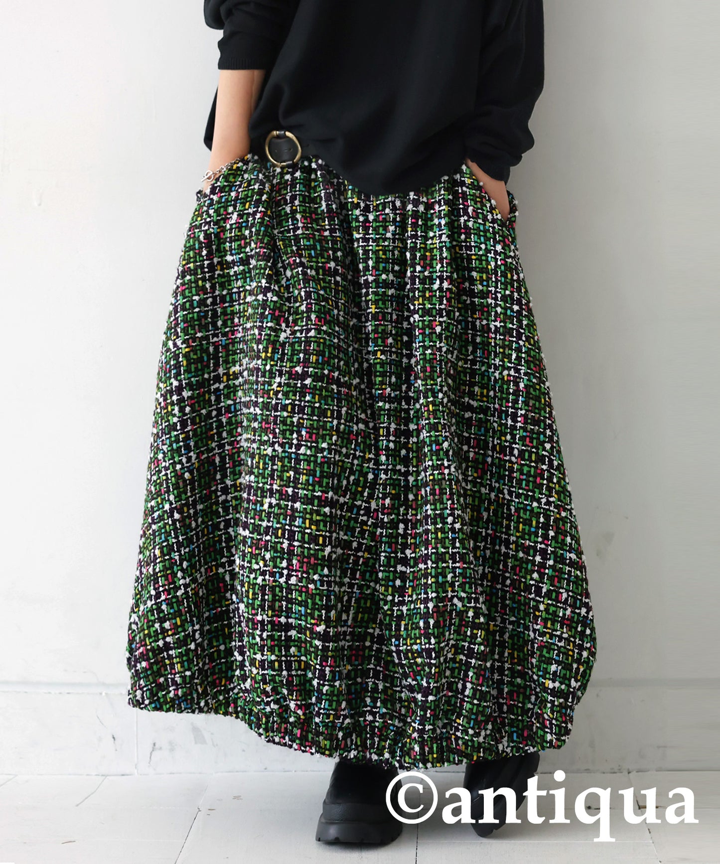 Baloon Tweed Skirt Ladies