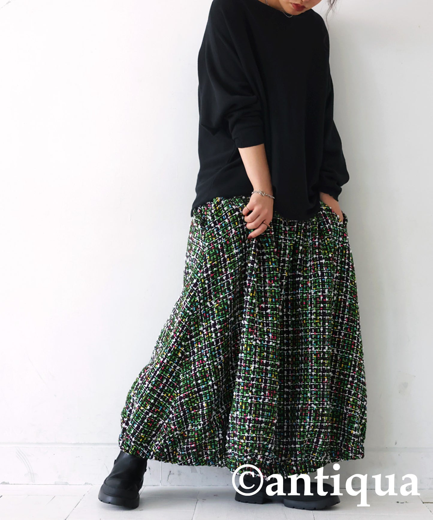 Baloon Tweed Skirt Ladies