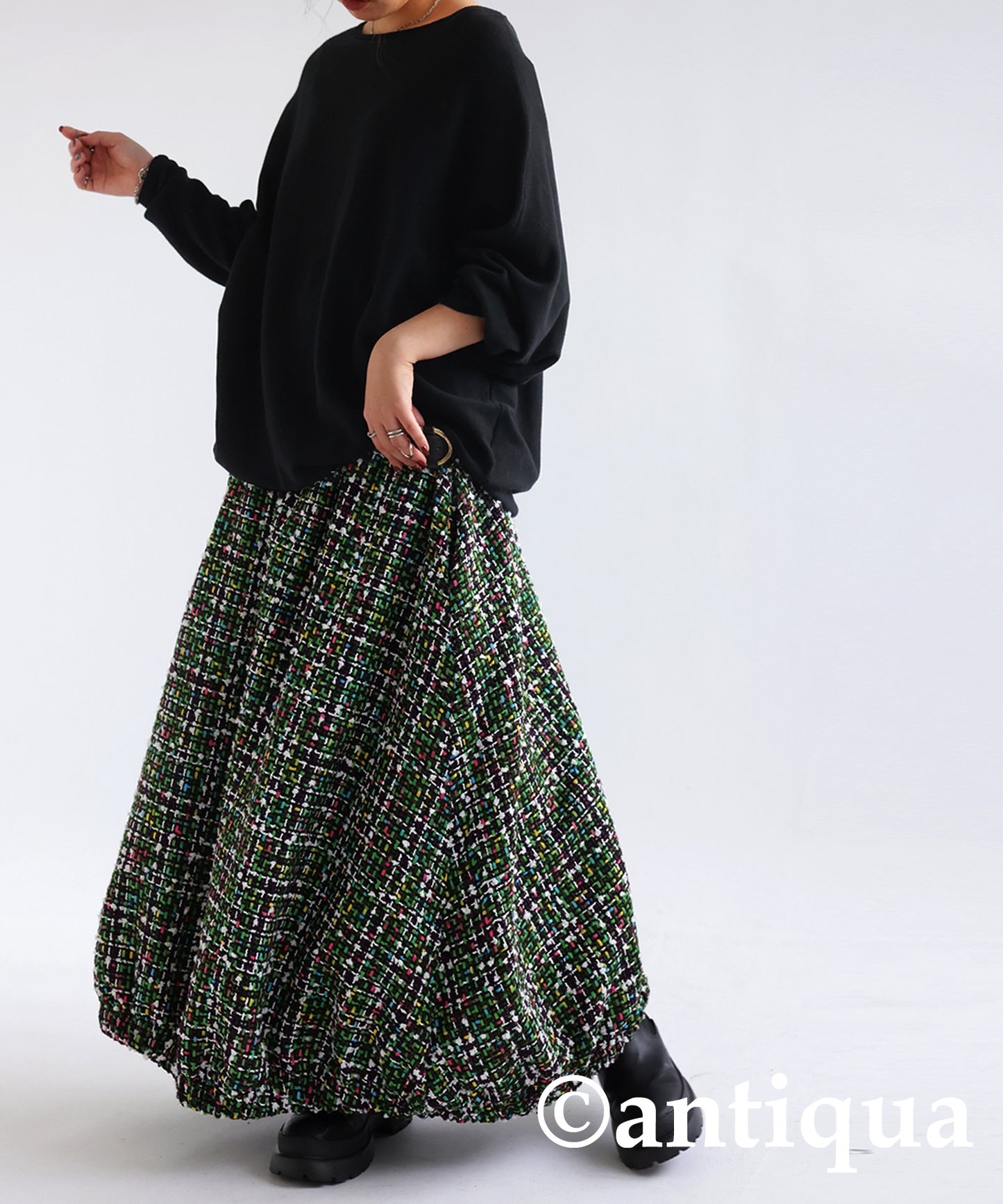 Baloon Tweed Skirt Ladies