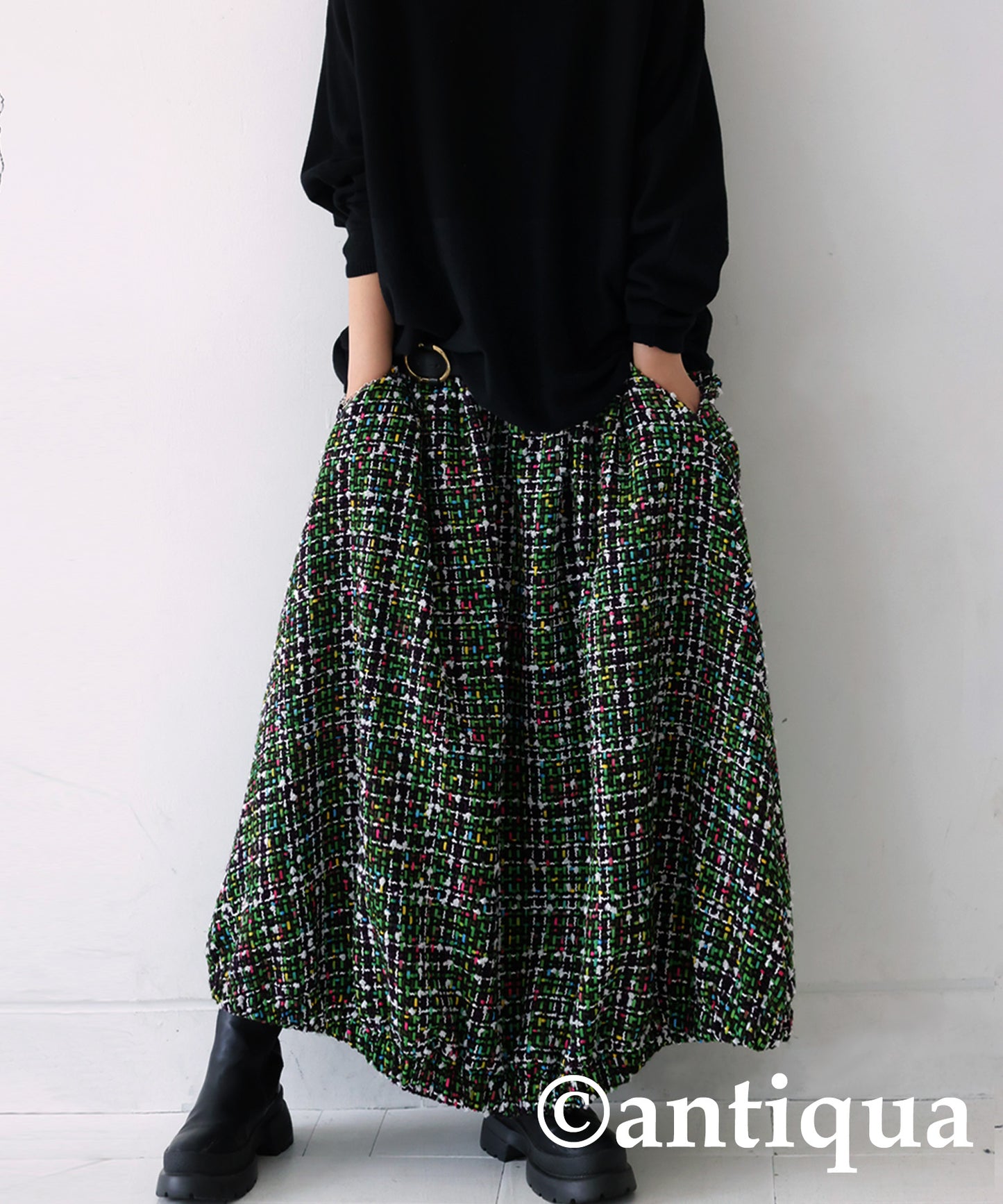 Baloon Tweed Skirt Ladies