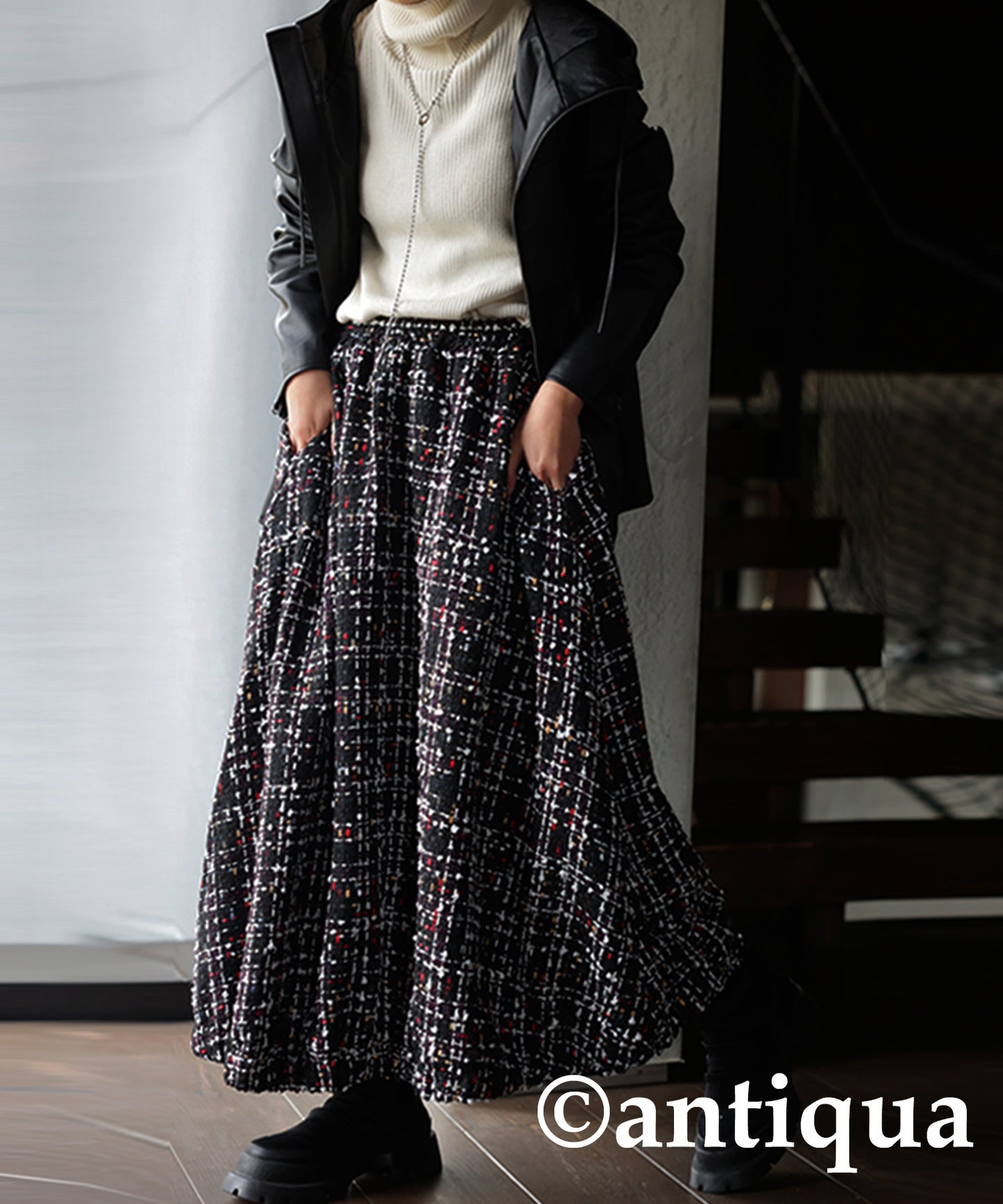 Baloon Tweed Skirt Ladies