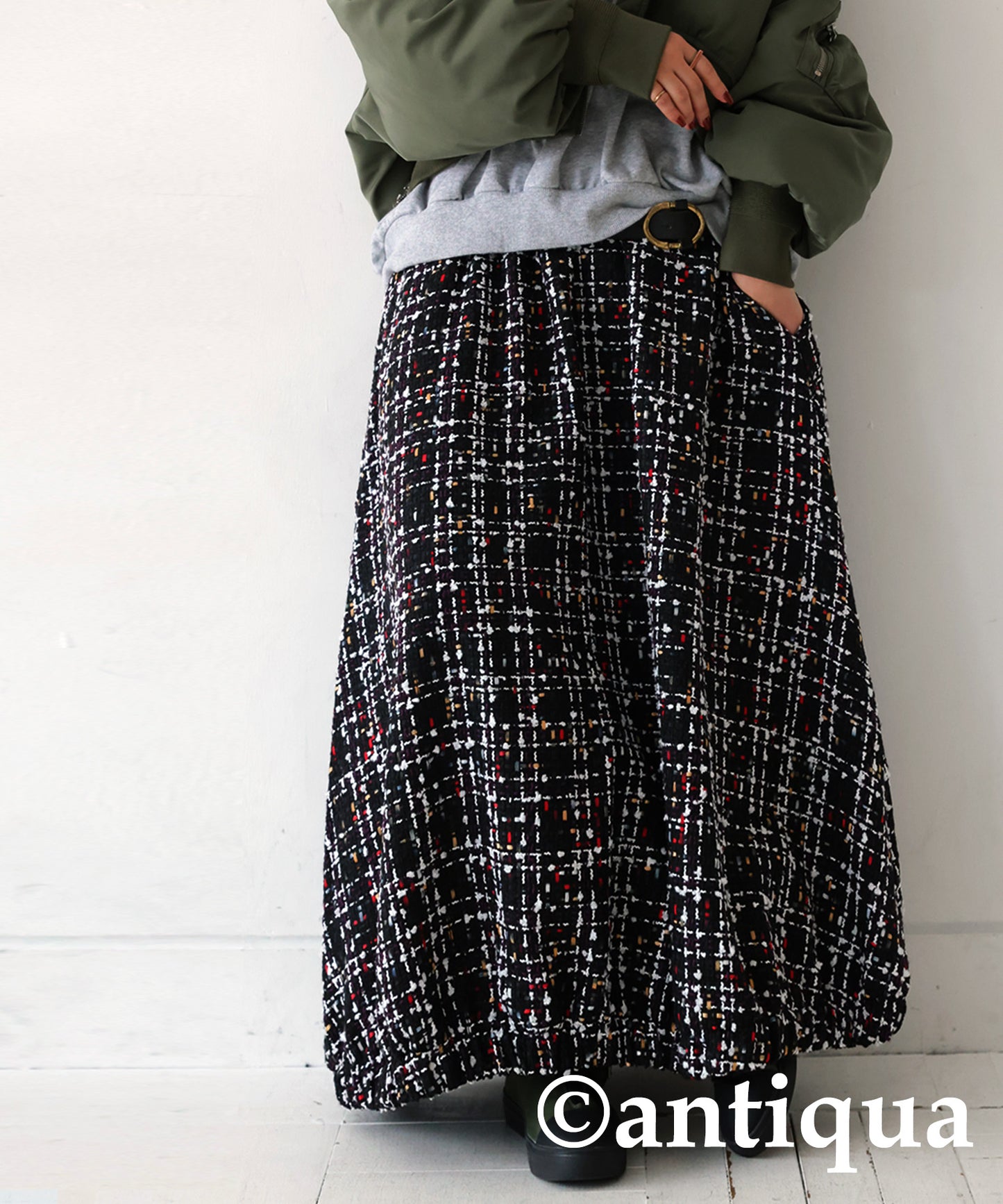 Baloon Tweed Skirt Ladies