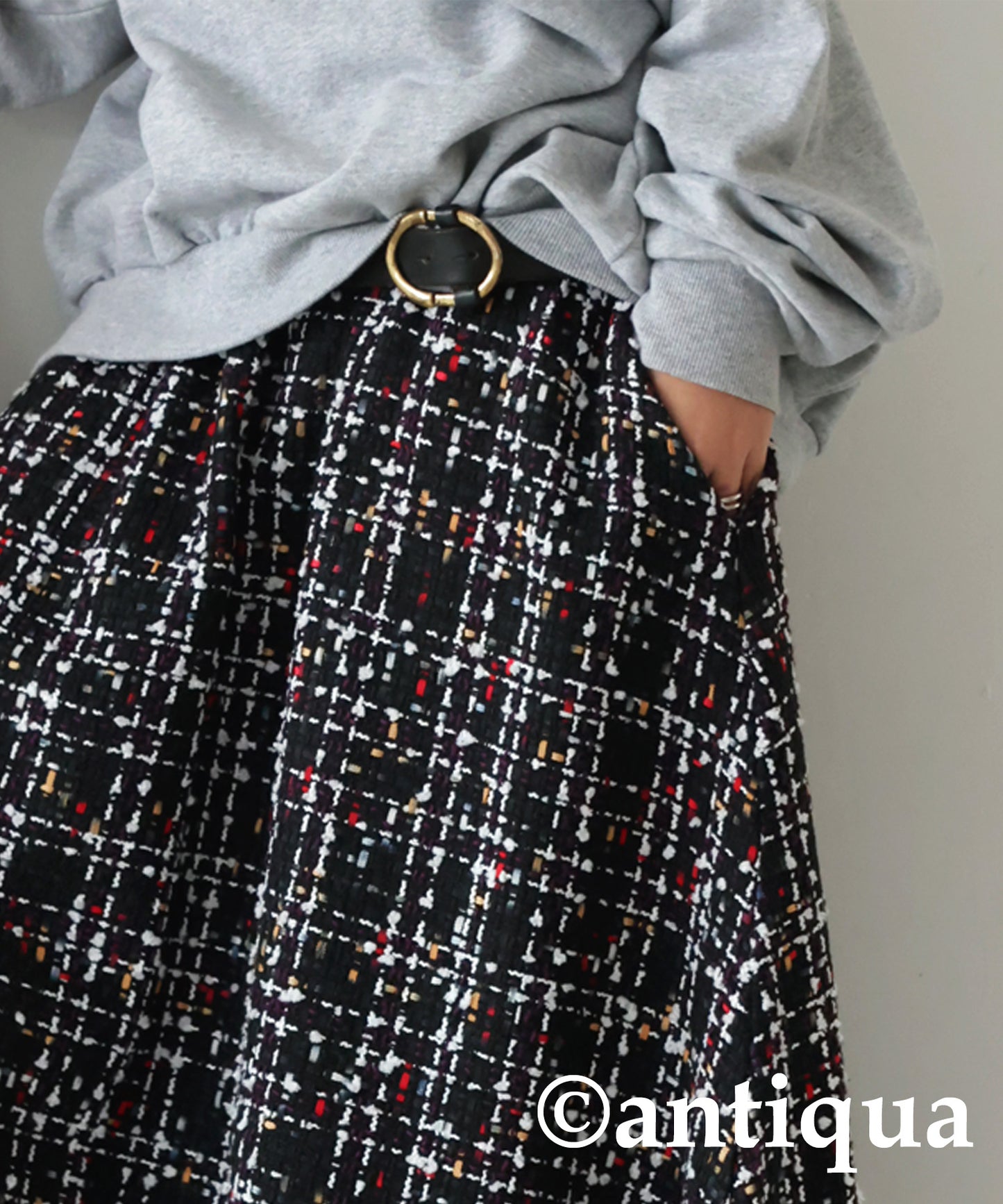 Baloon Tweed Skirt Ladies