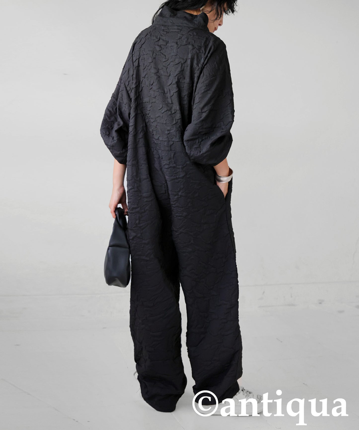 Puffy Jacquard Jumpsuit Ladies