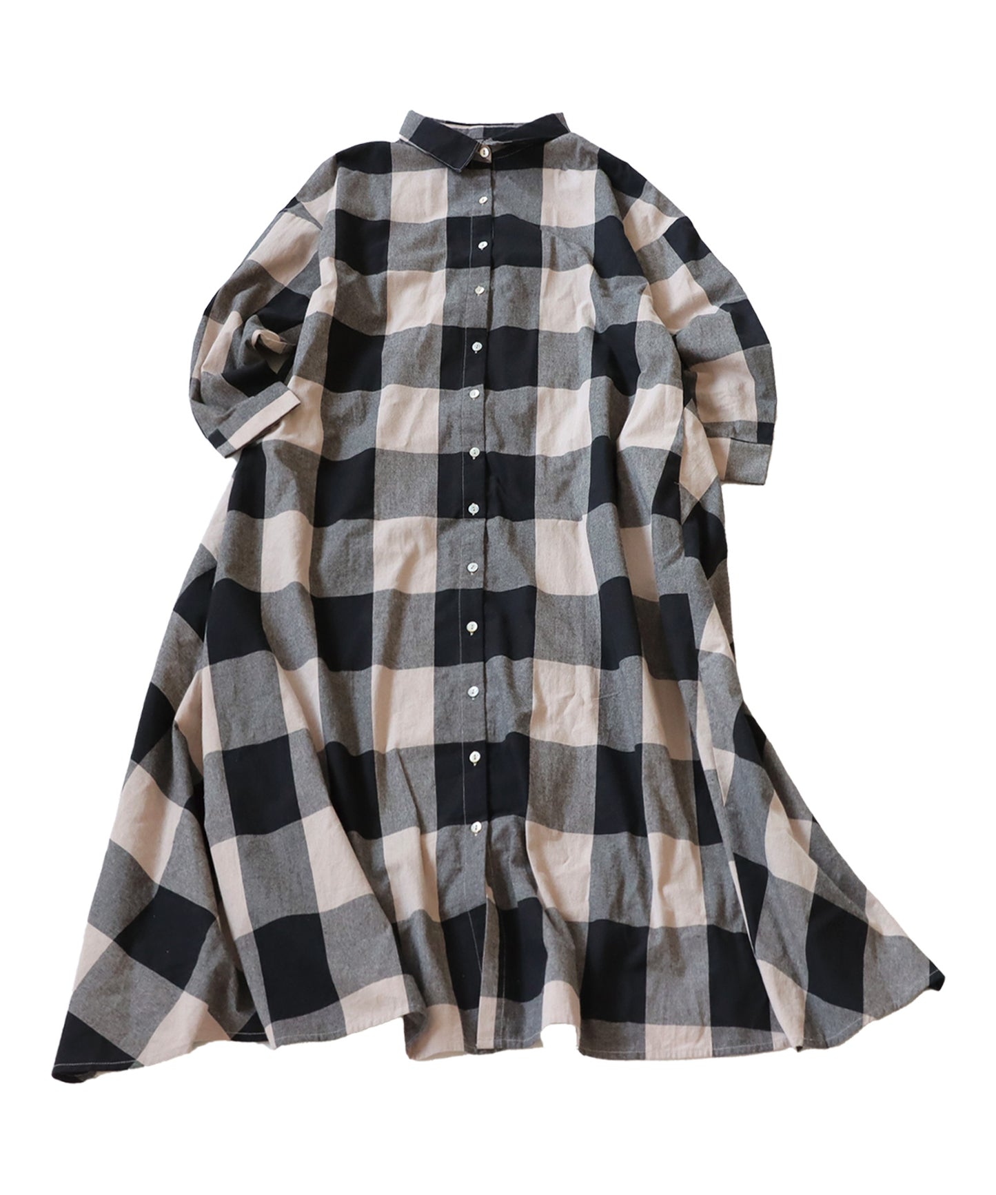 Plaid Shirt Dress Ladies