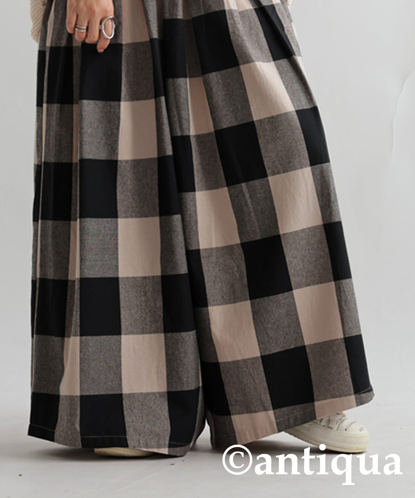 Plaid Wide Pants Ladies