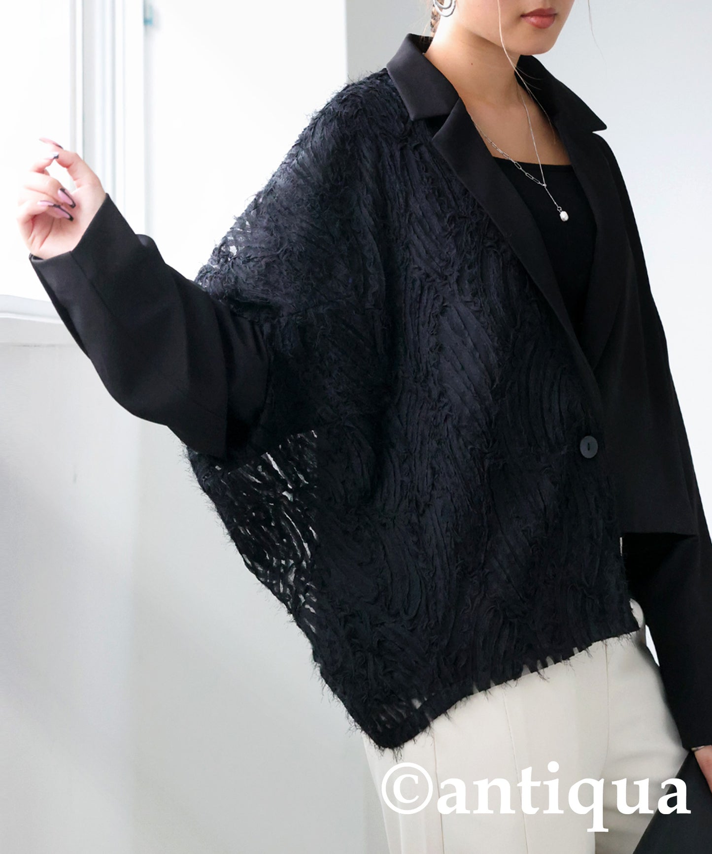 Asymmetric Lace Jacket Ladies